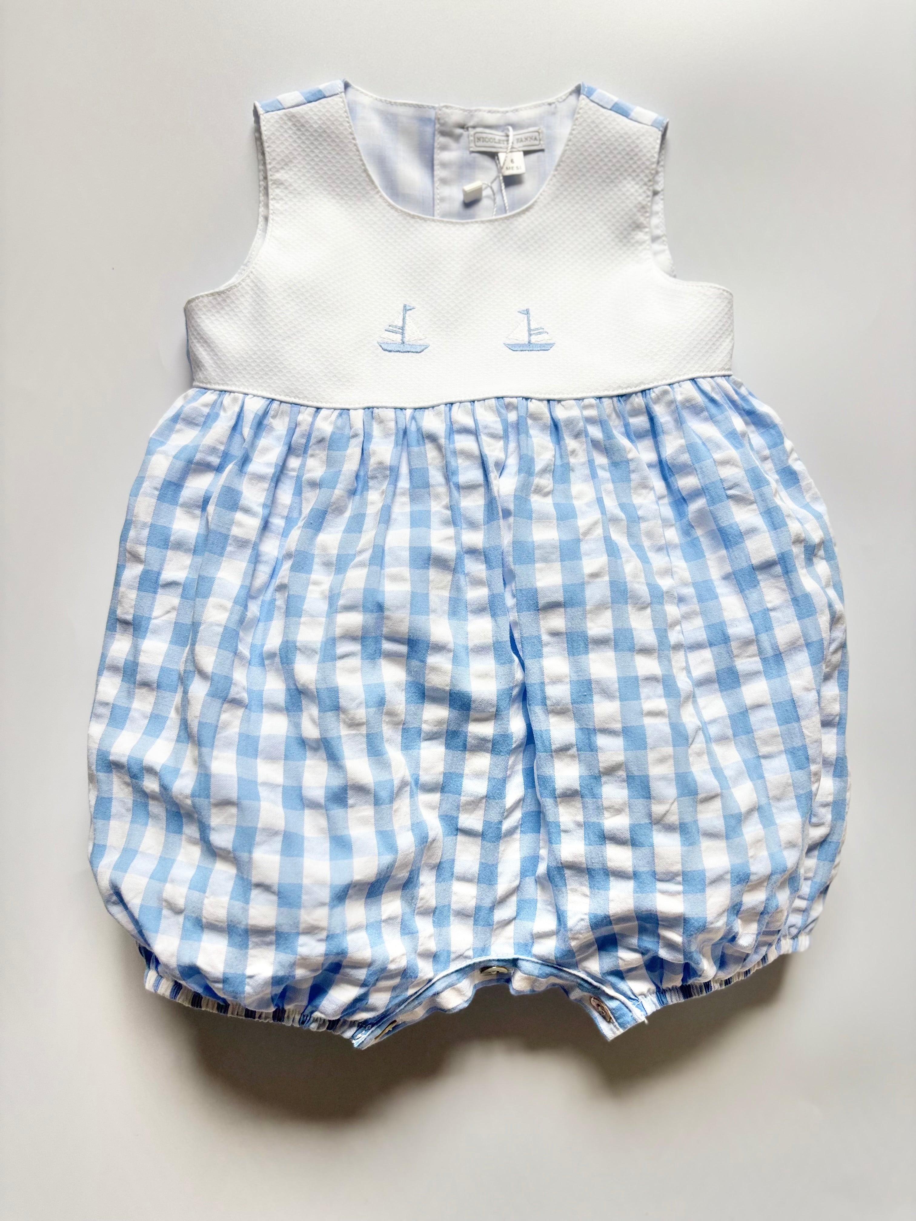 Romper- Cuoricino Check Boats