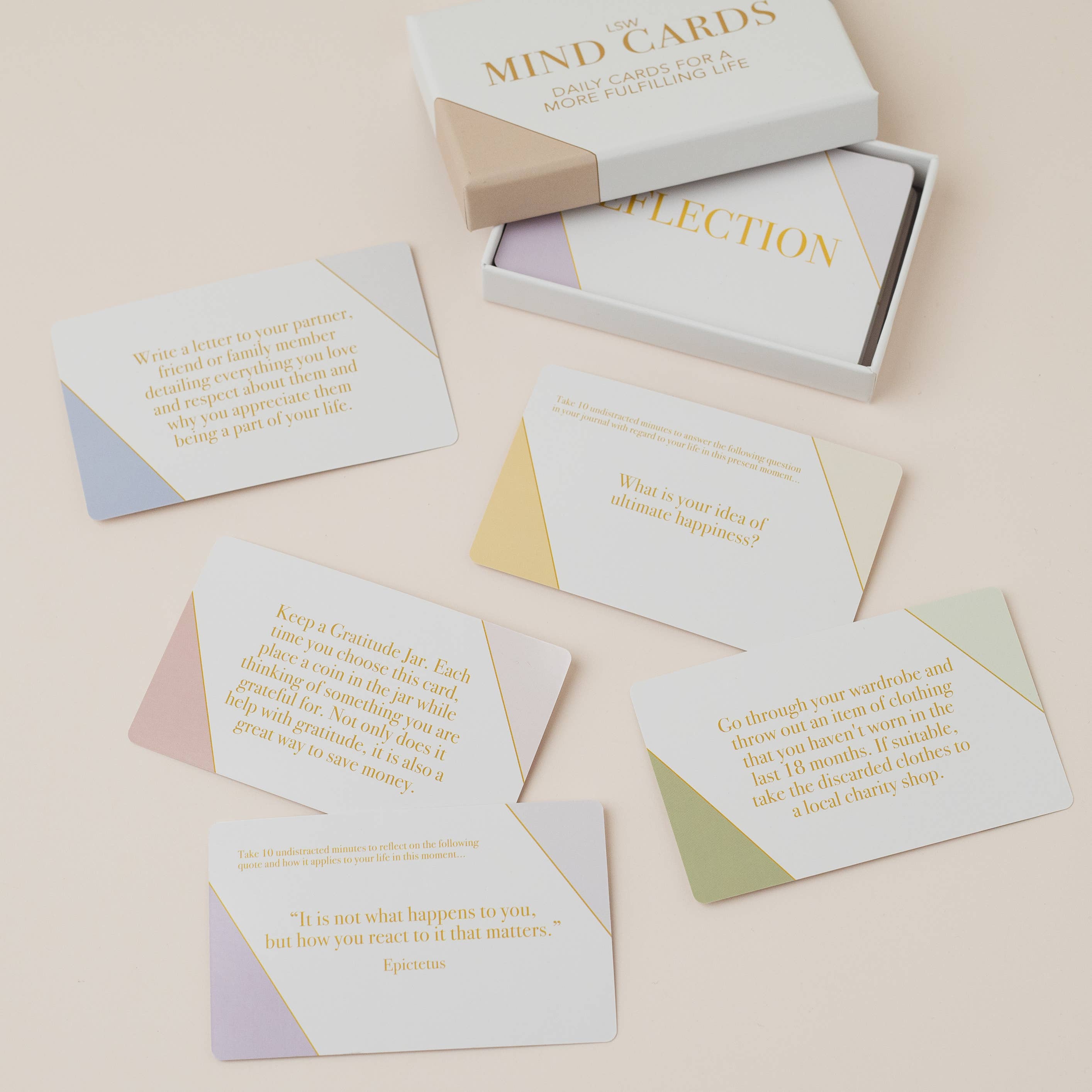 LSW Mind Cards: Daily Mindfulness and Self Care Prompts - Over The Moon