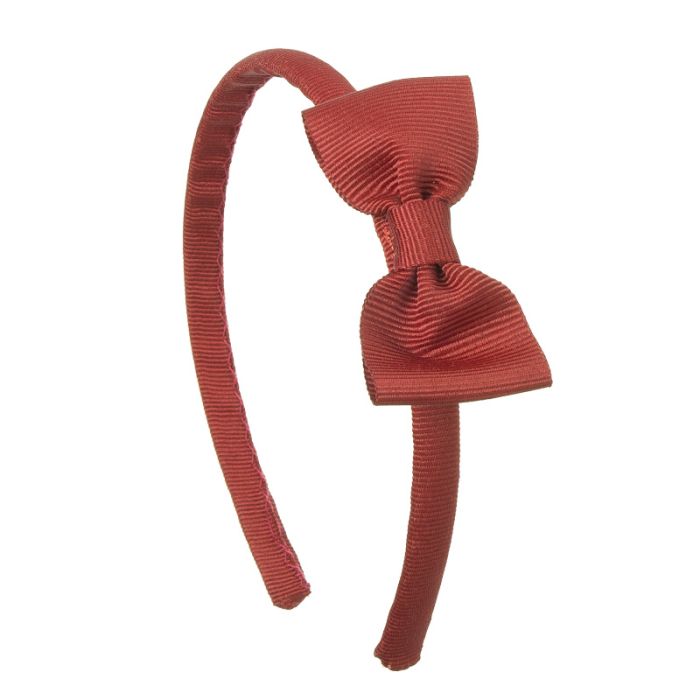 Hairband ribbon lined hairband with hairbow