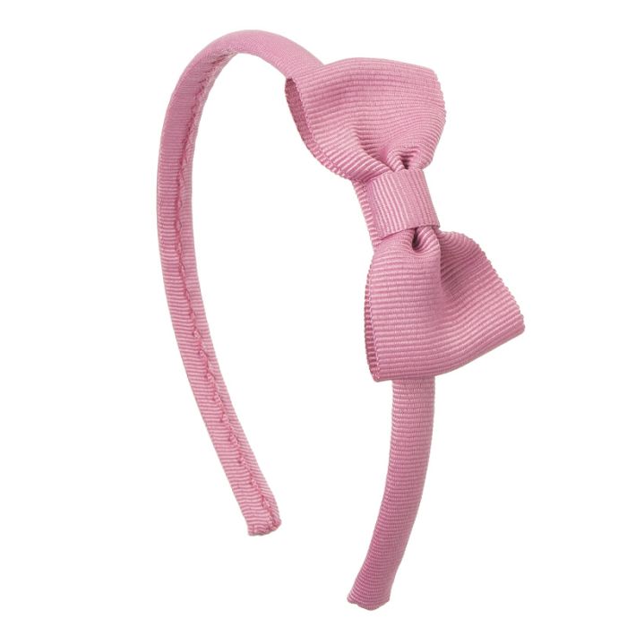 Hairband ribbon lined hairband with hairbow