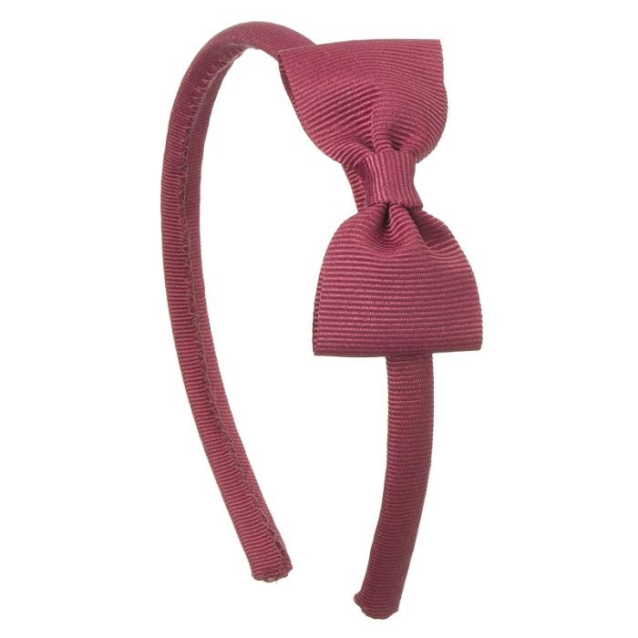 Hairband ribbon lined hairband with hairbow