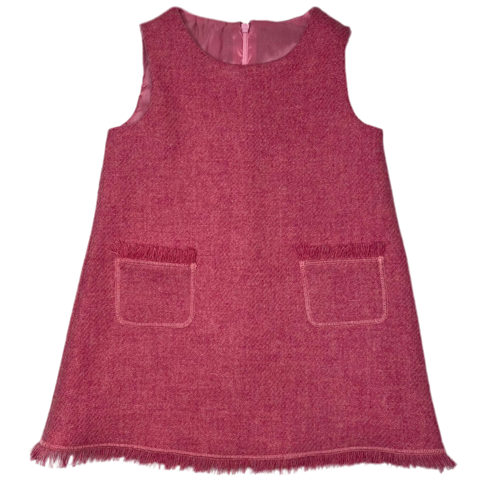 Kleid - Sveva Himbeer-Latzkleid