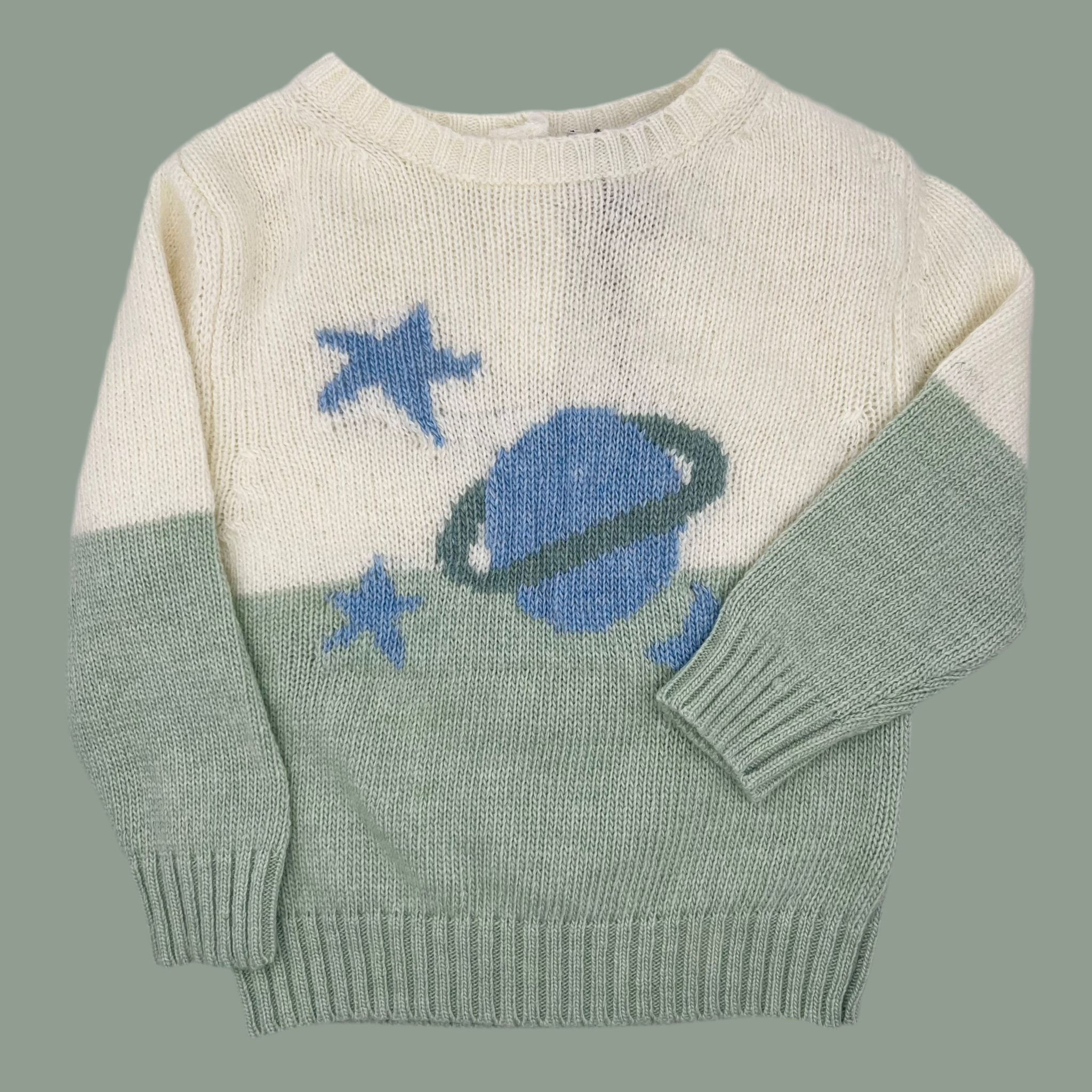 Strickpullover – Ecru Planeten