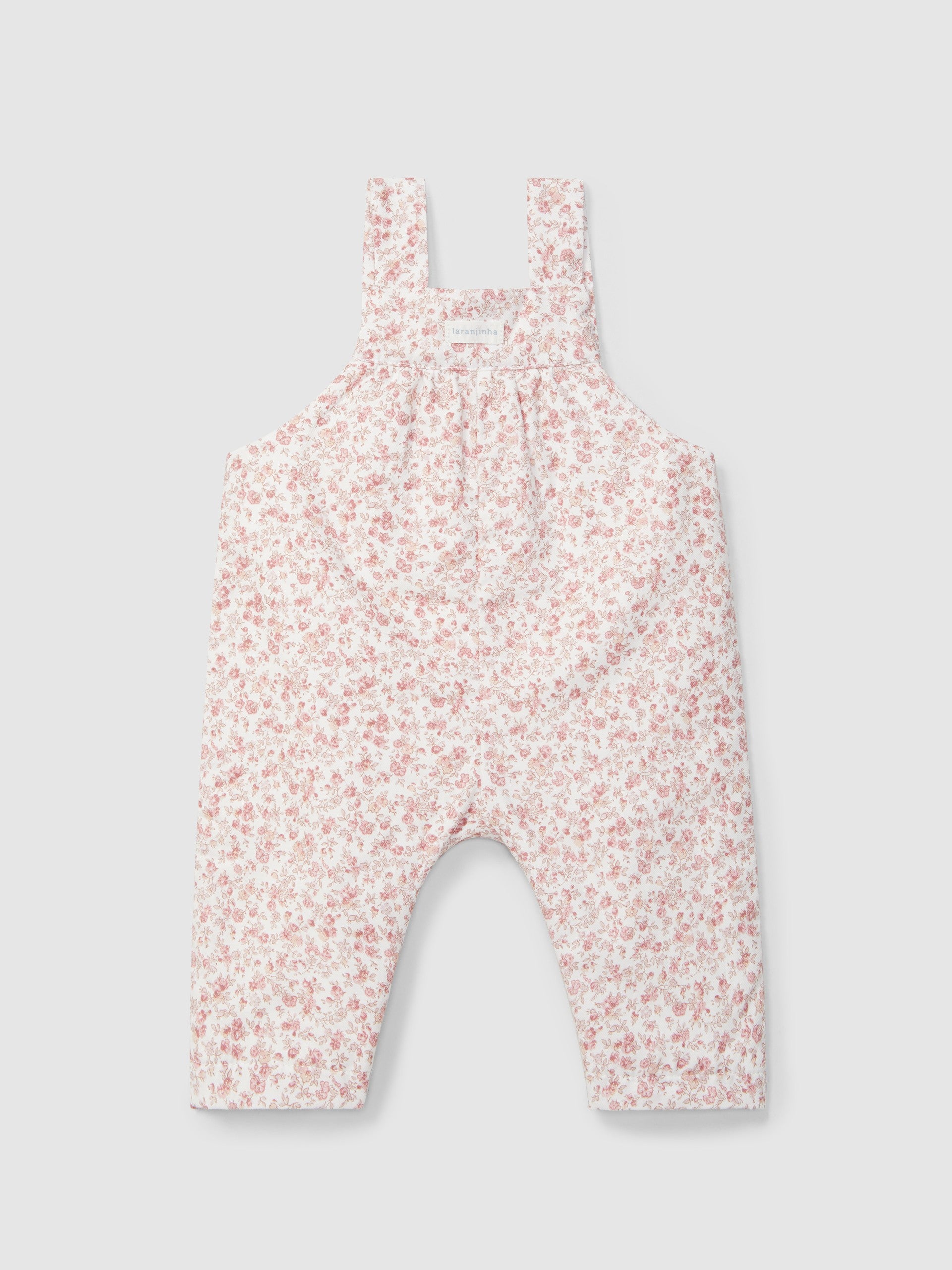 Dungarees - Pink Tiny Flowers