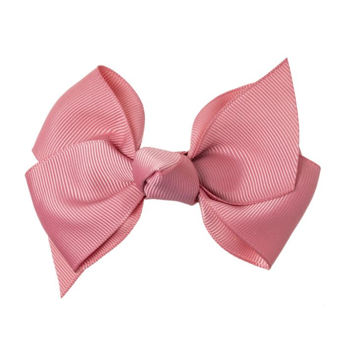 Knotted Grosgrain Hairbow with hair barrette (10cm)