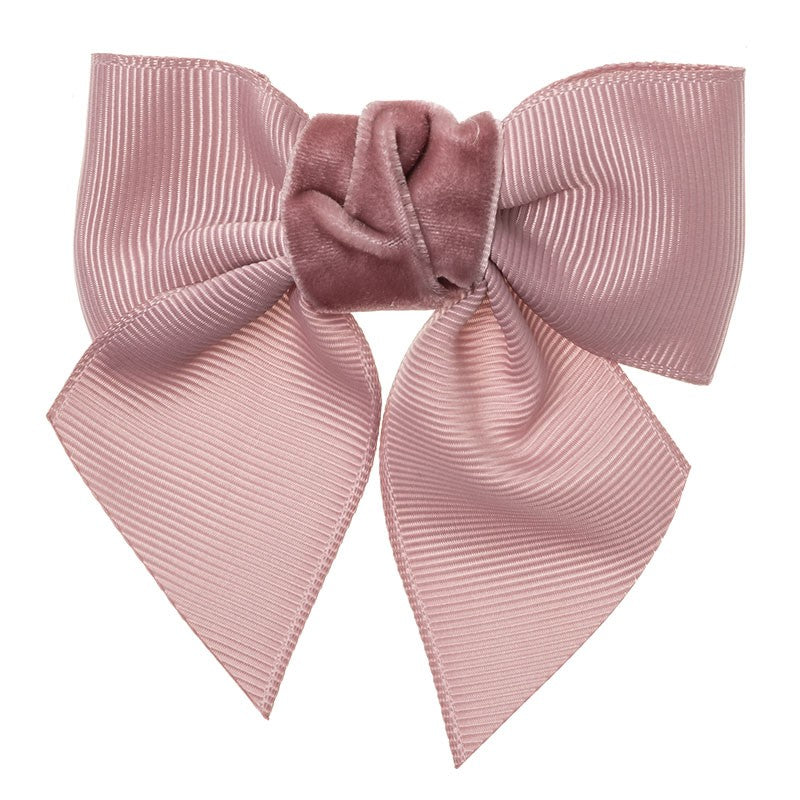 Grosgrain and Velvet Hairbow Hairclip - Siena