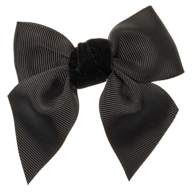 Grosgrain and Velvet Hairbow Hairclip - Siena