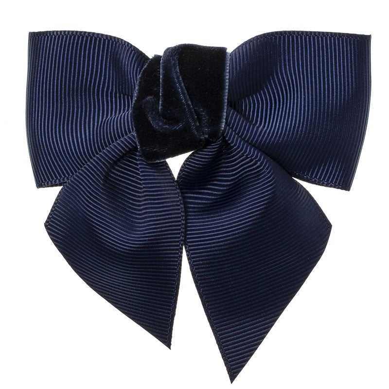Grosgrain and Velvet Hairbow Hairclip - Siena