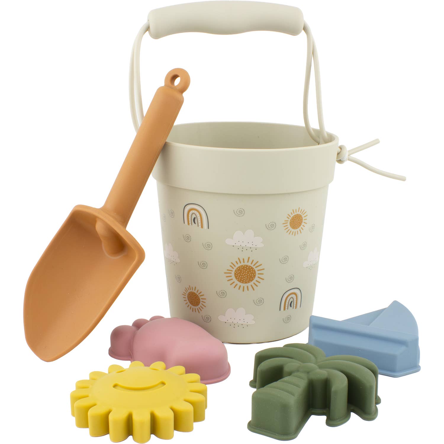 Silicone Beach Bucket: Rainbows