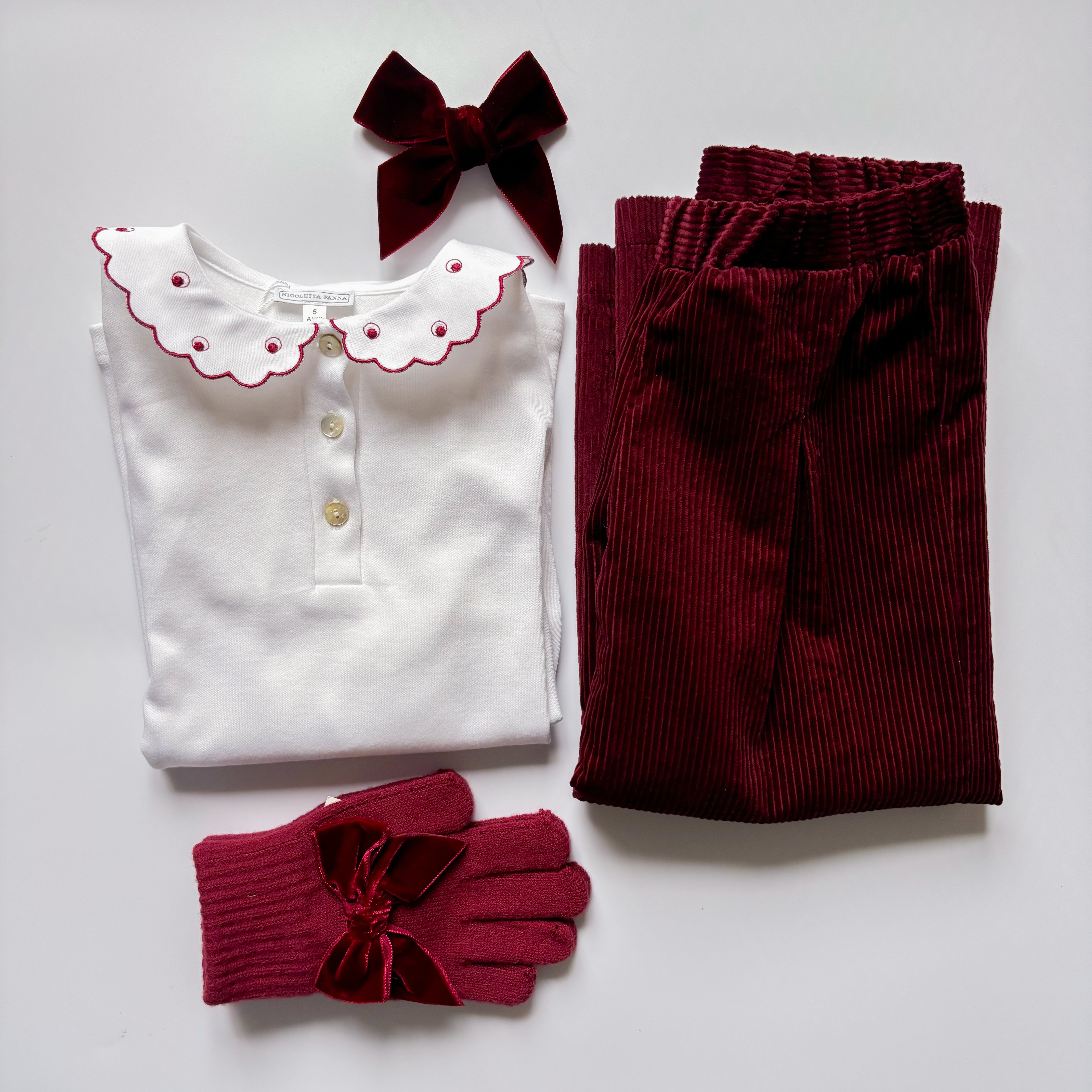 Trouser Set - Thelma Burgundy