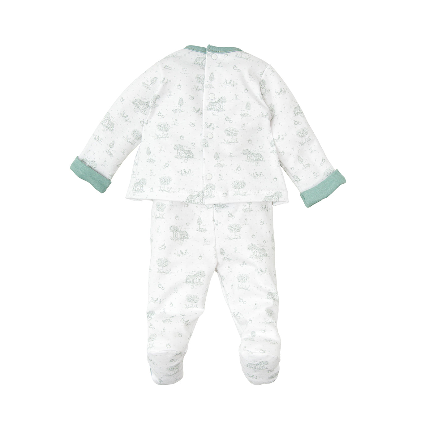 Two Piece Set - Green Farmyard Vignette