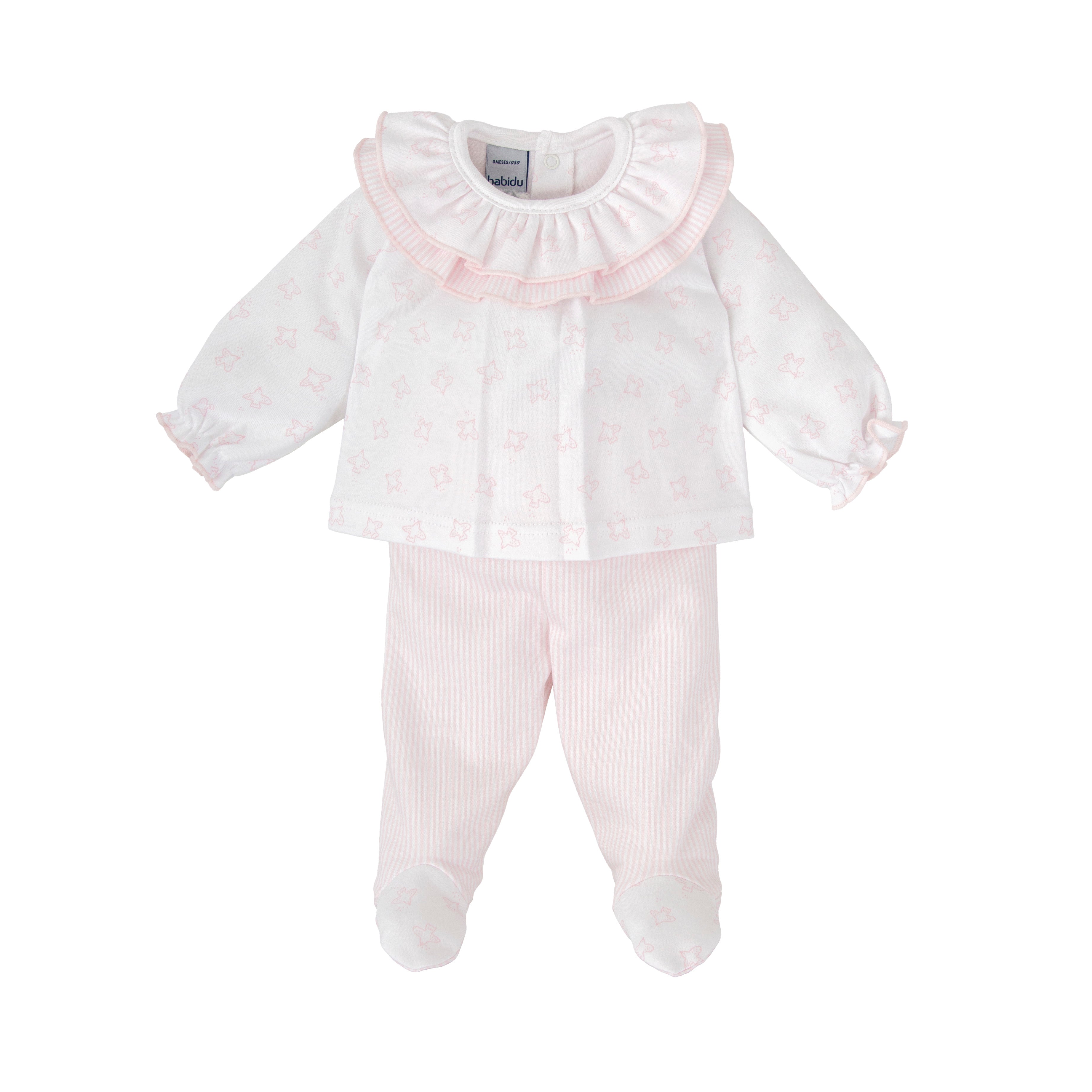 Two Piece Set - Aire Birds Pink