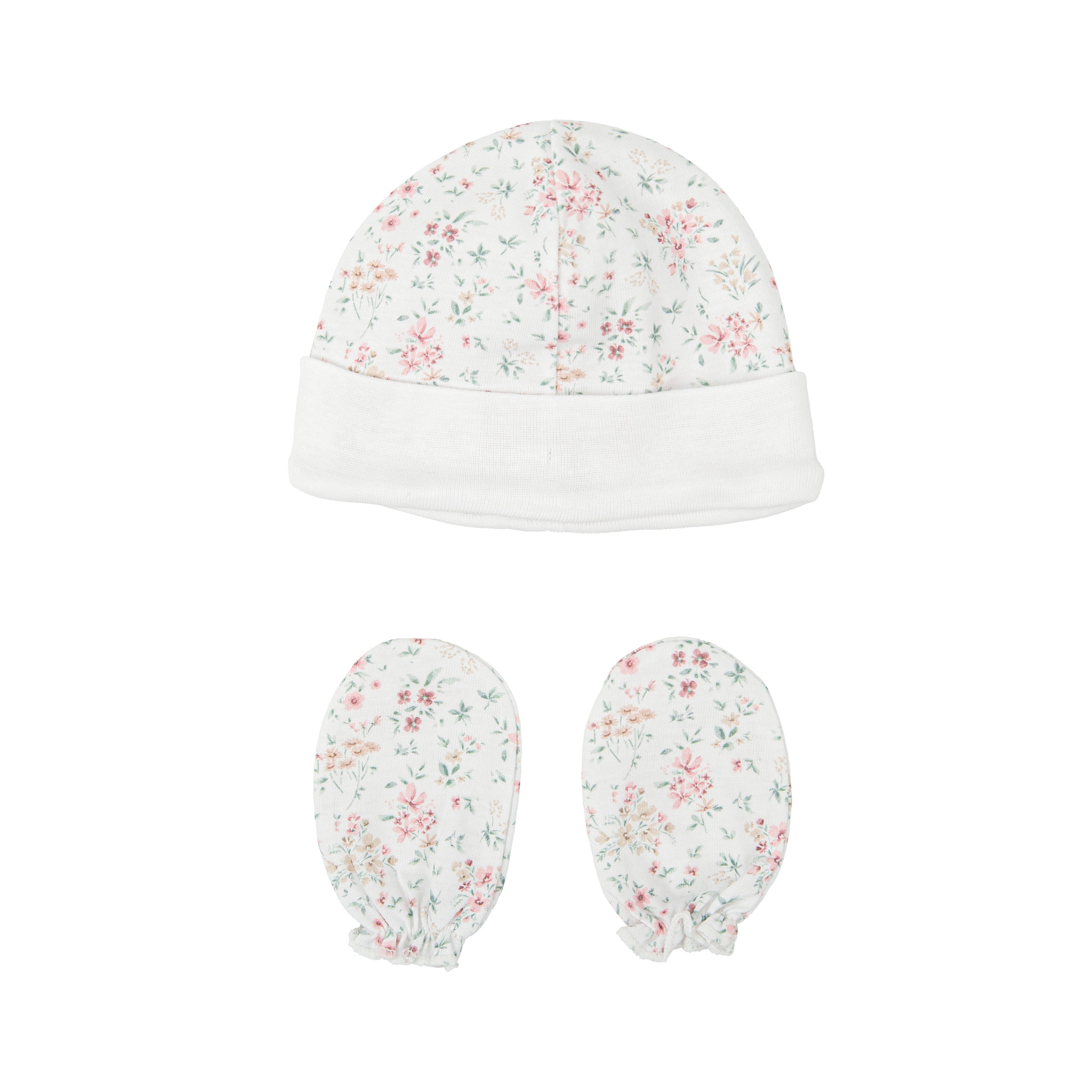 Neugeborenen-Set – Rosa Blumen