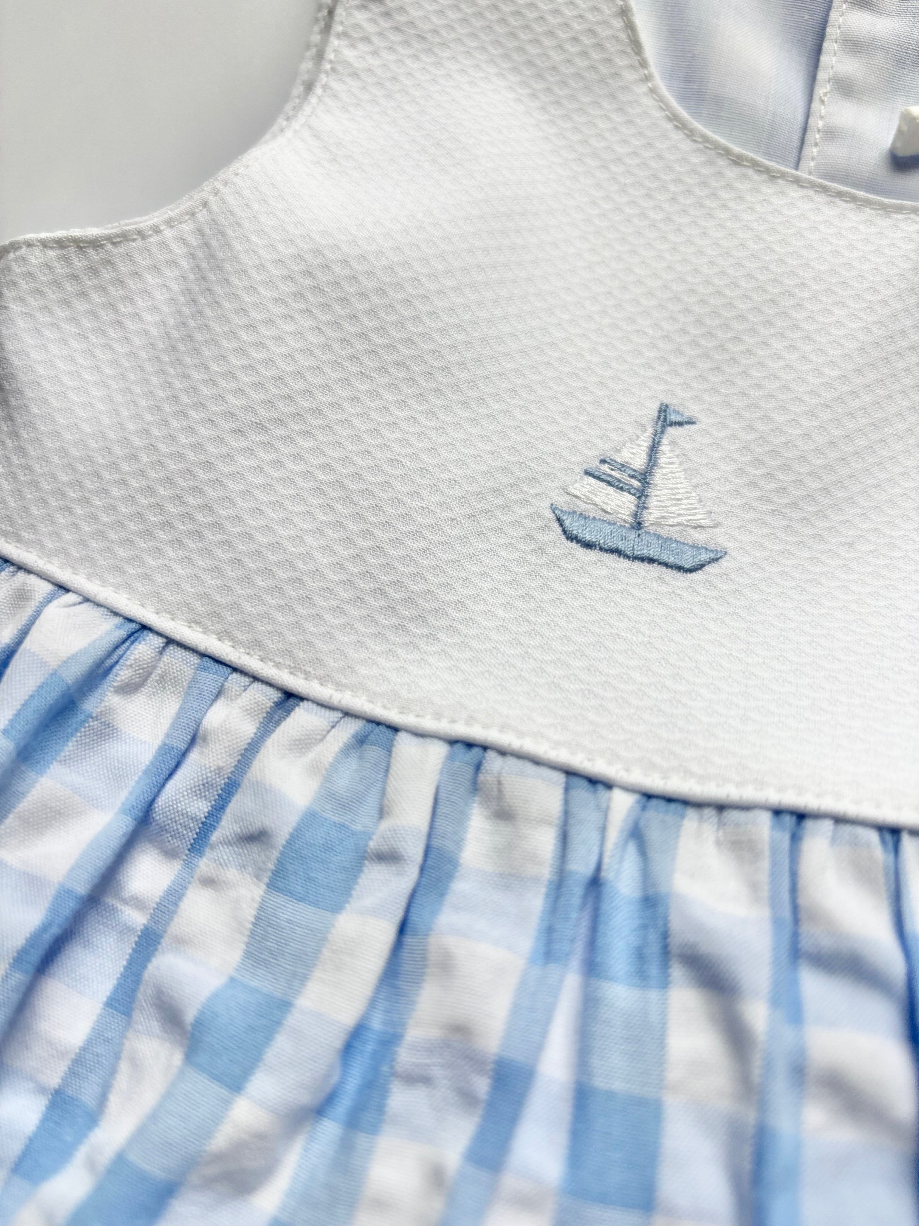 Romper- Cuoricino Check Boats