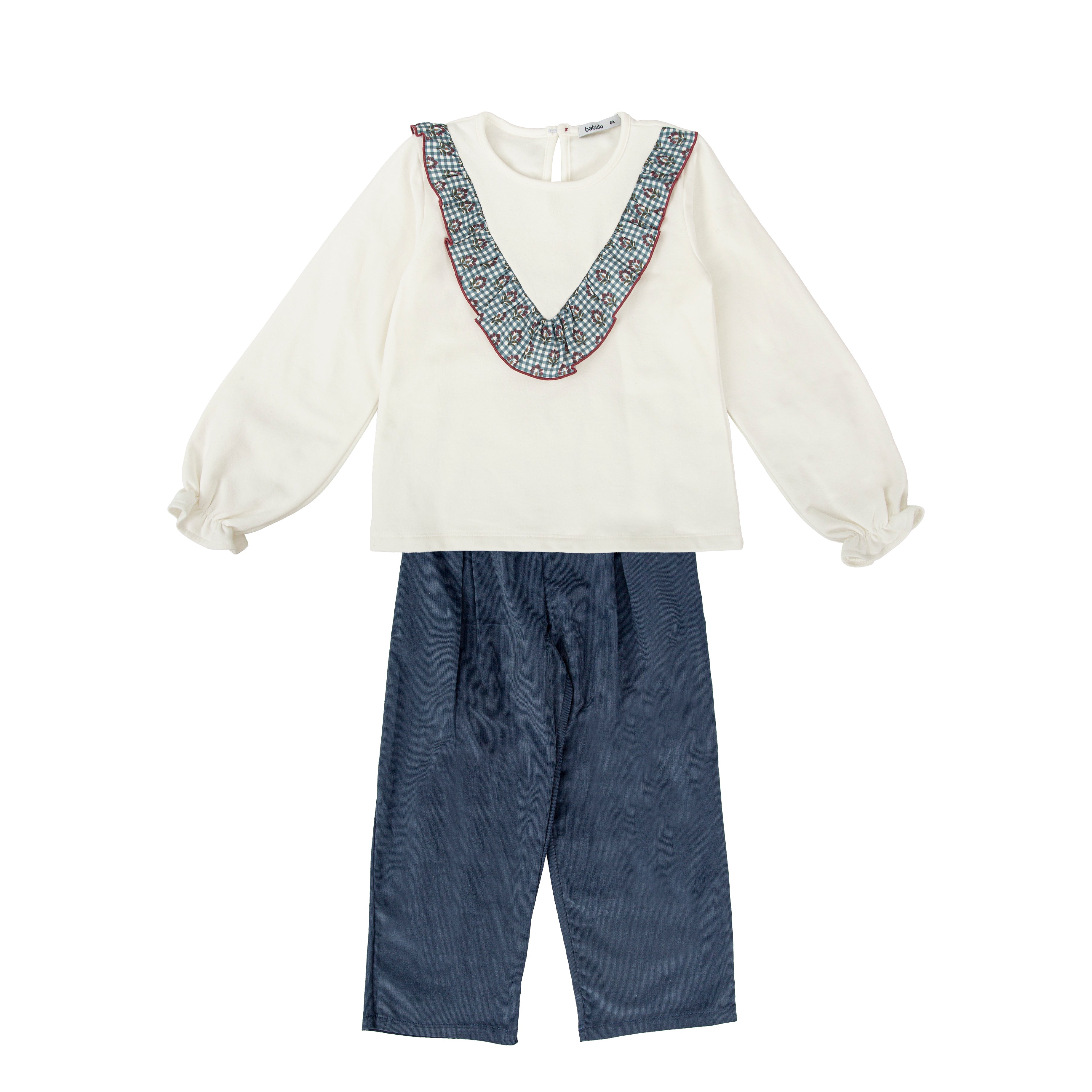 Trouser Set - Lluvia Teal Flowers