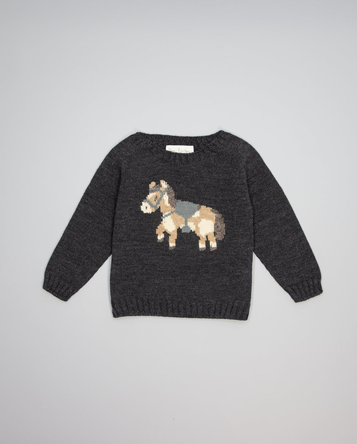 Wool Sweater - Merino Wool with Horse - Over The Moon
