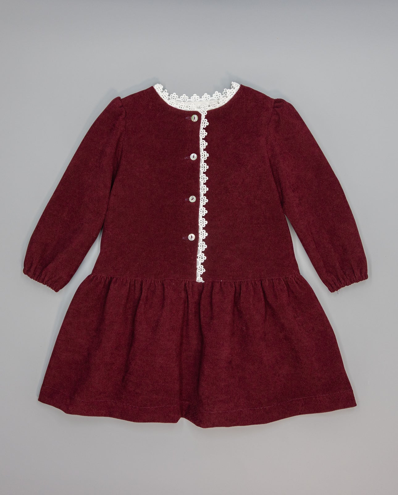 Dress - Burgundy Corduroy Dress