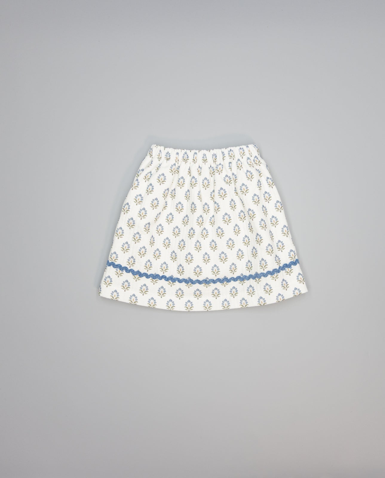 3-Piece Set - Textured Blue Floral