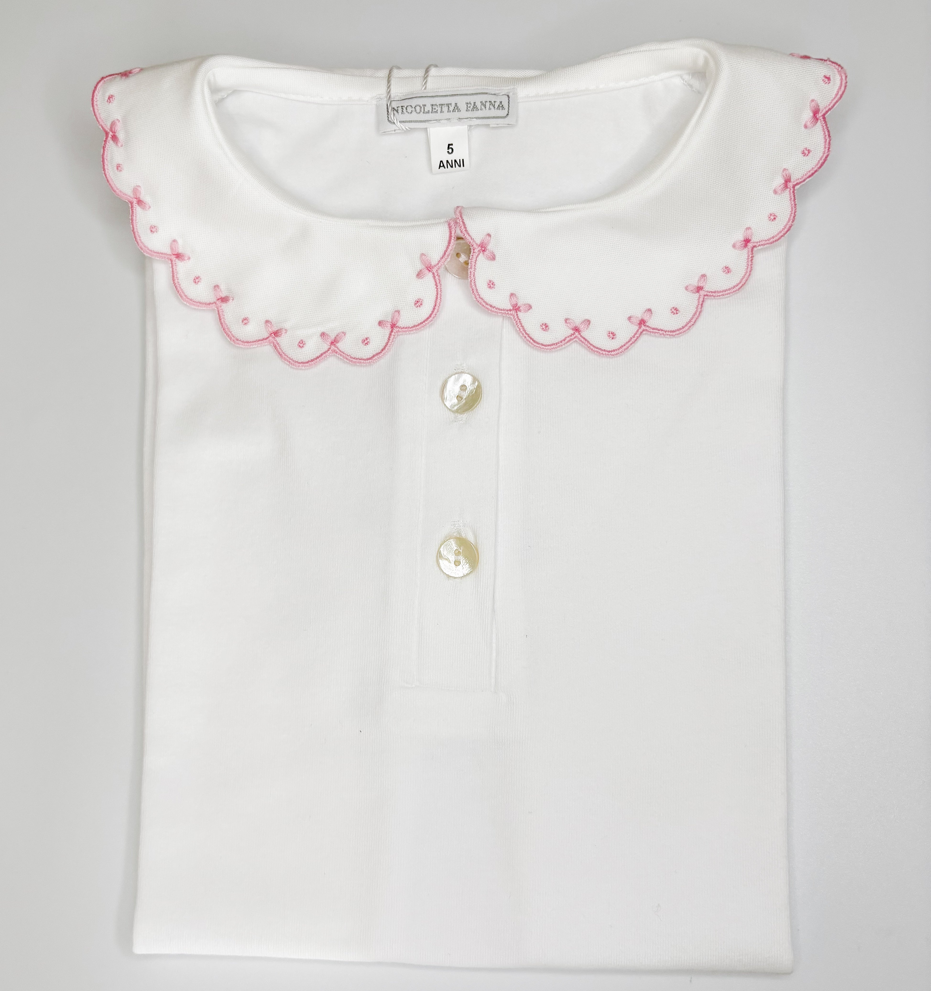 T-Shirt - Alvina Pink Scalloped