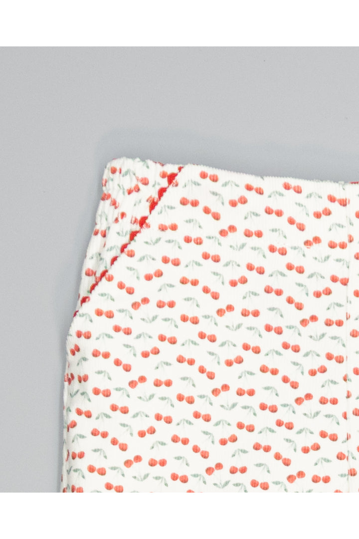 Trousers - Corduroy with Cherry Print