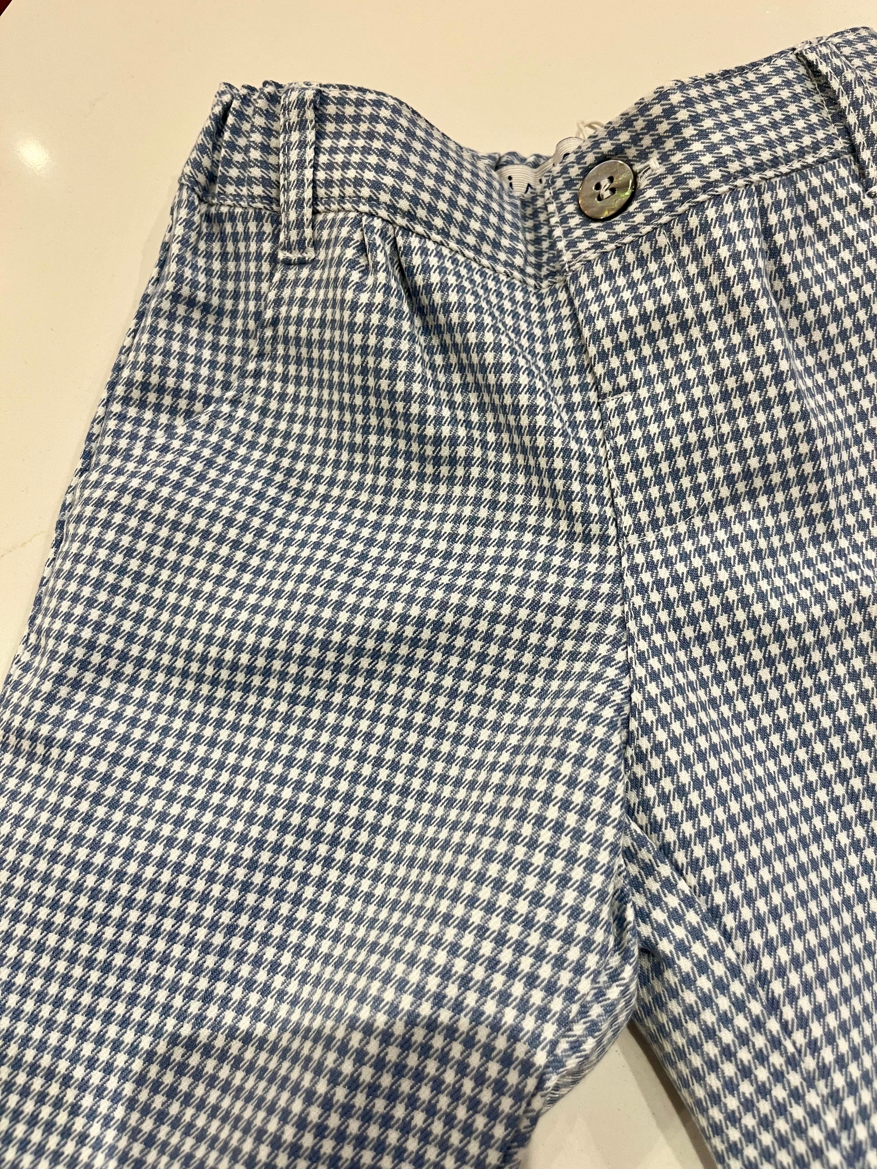 Trousers - Checked Flannel Blue