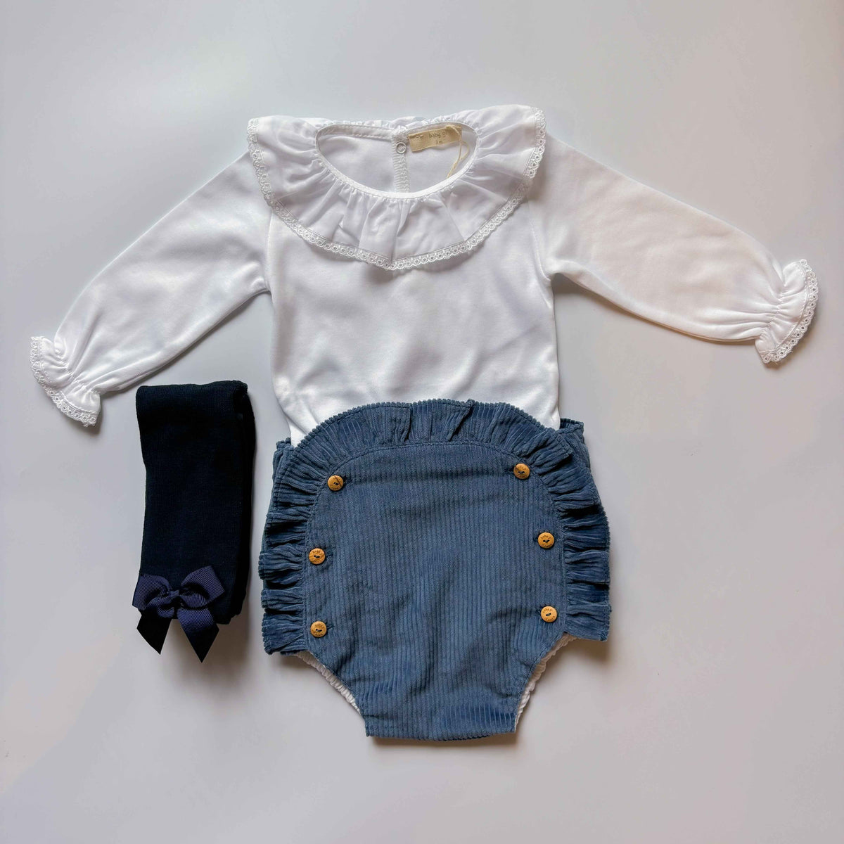 Two Piece Set - Bodysuit & Little Rabbit Bloomers - Over The Moon