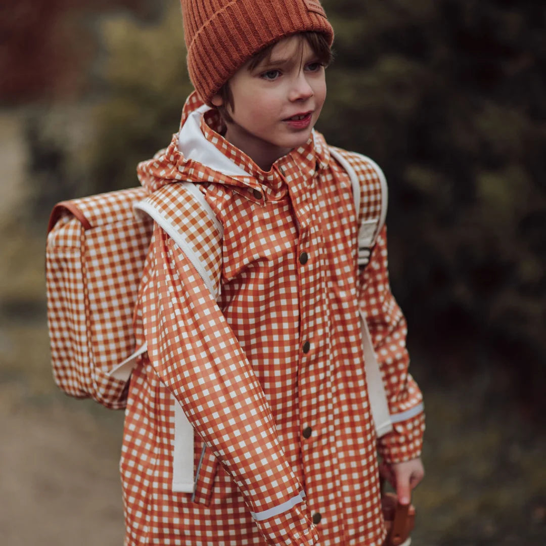 Fishtail Rain Jacket - Sienna Gingham