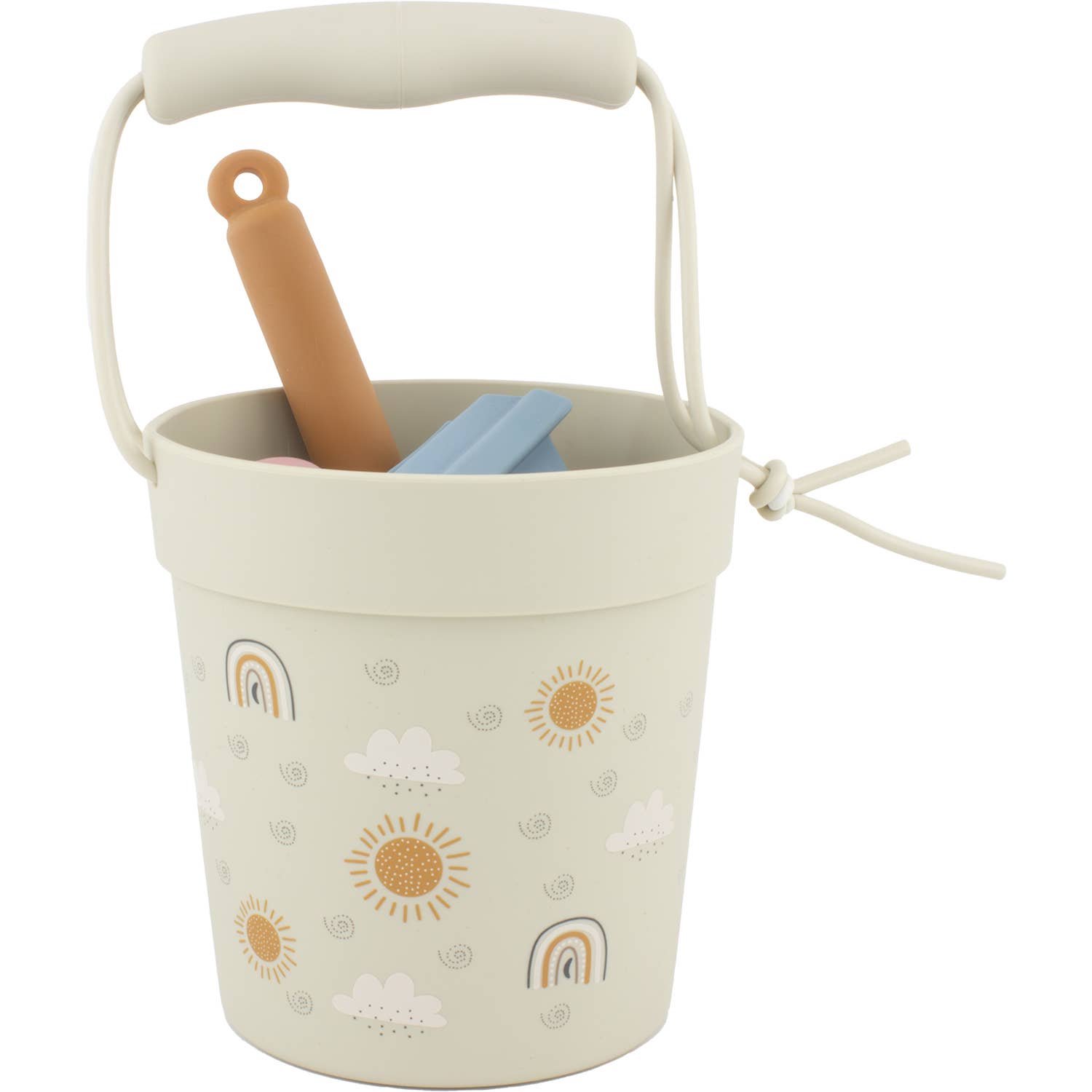 Silicone Beach Bucket: Rainbows