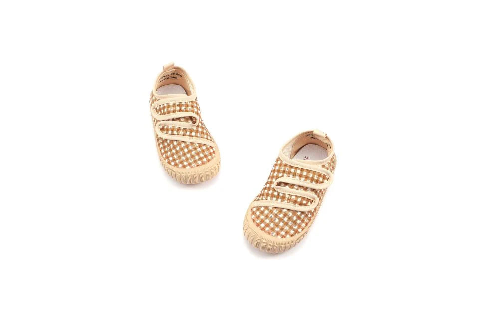 Spielschuhe | Recyceltes Mesh – Siena-Vichy-Muster
