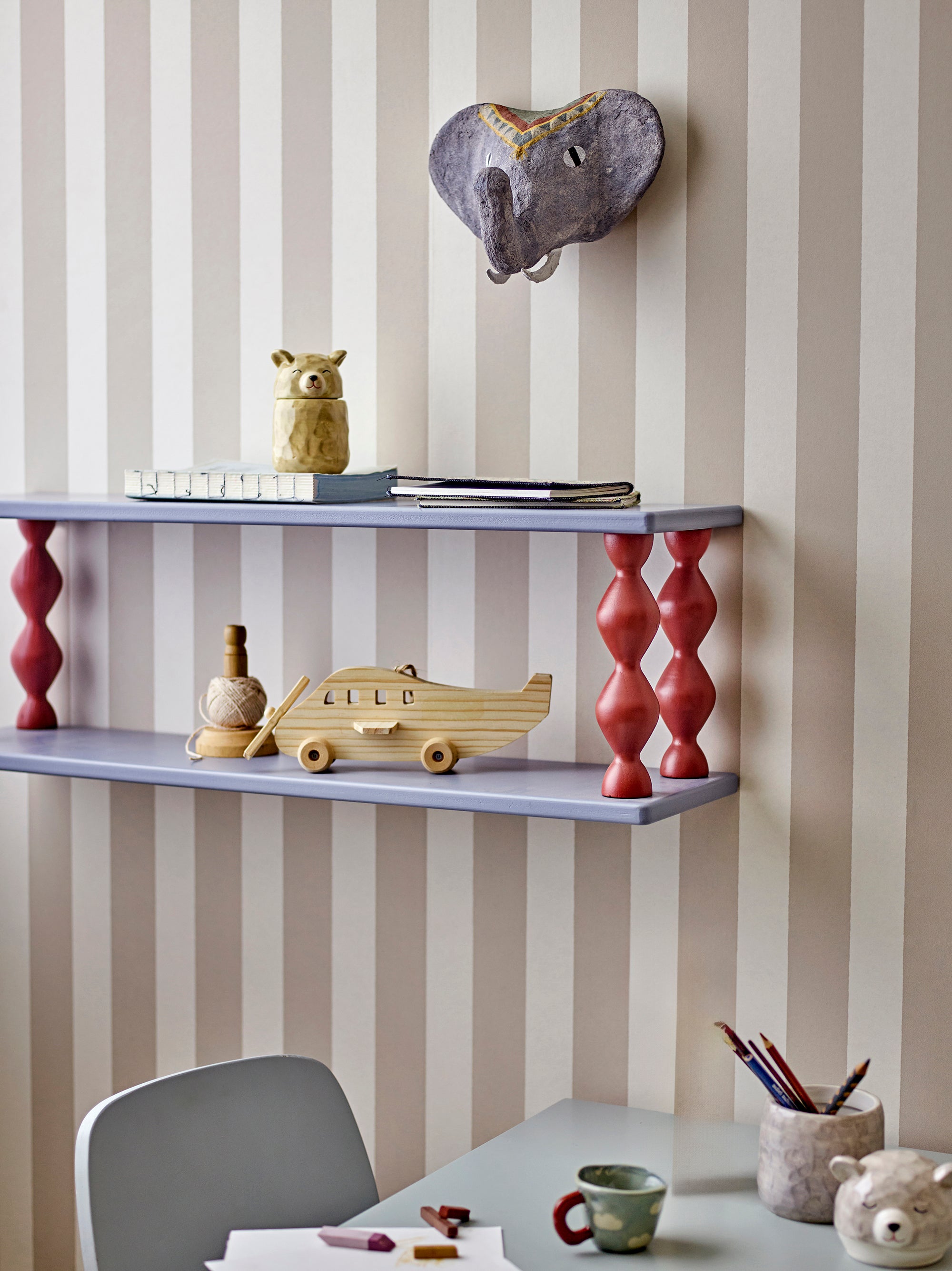 Bibiola Shelf - Blue & Wine