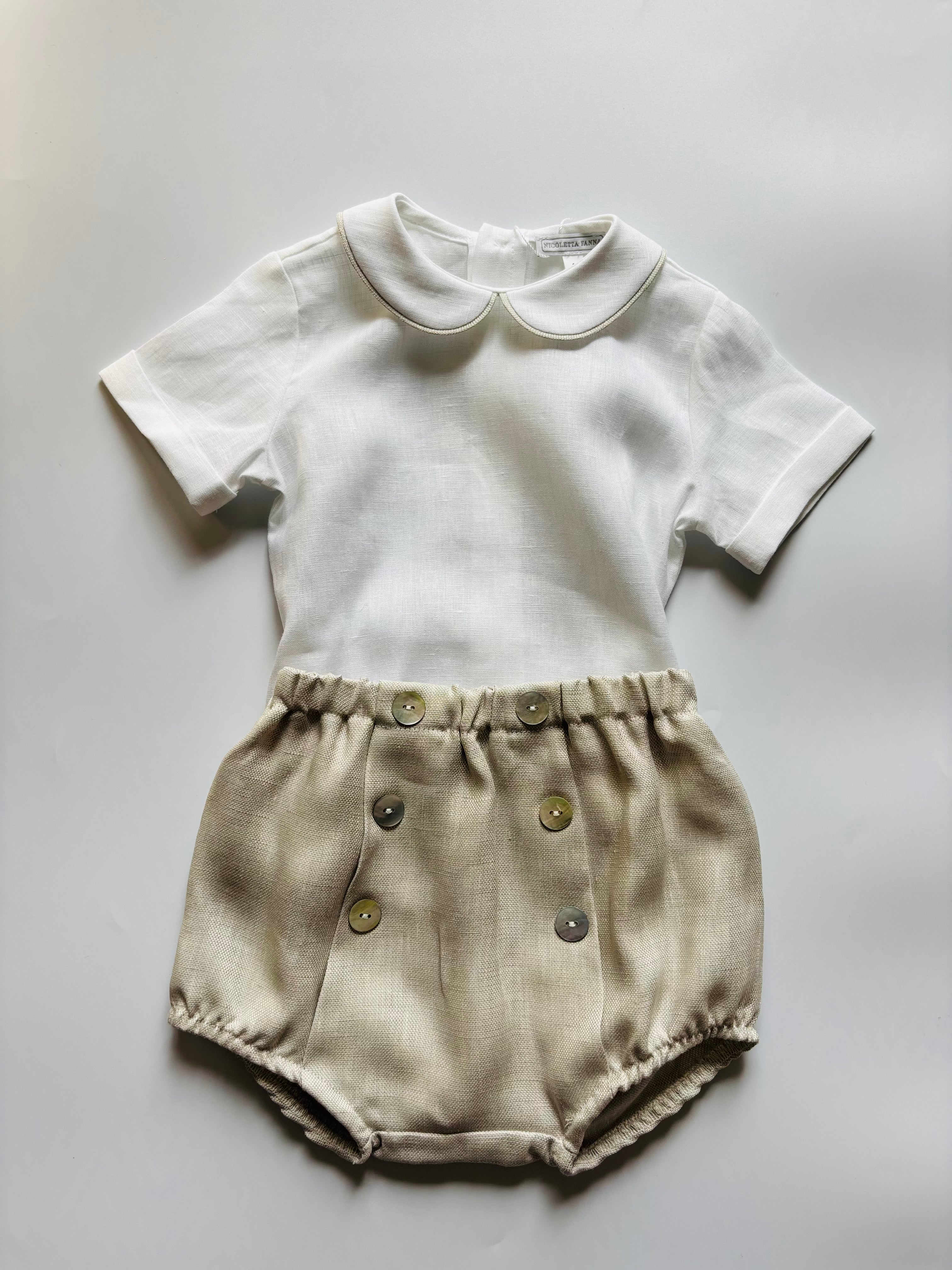 Two Piece Set - Saverio Bloomers Linen