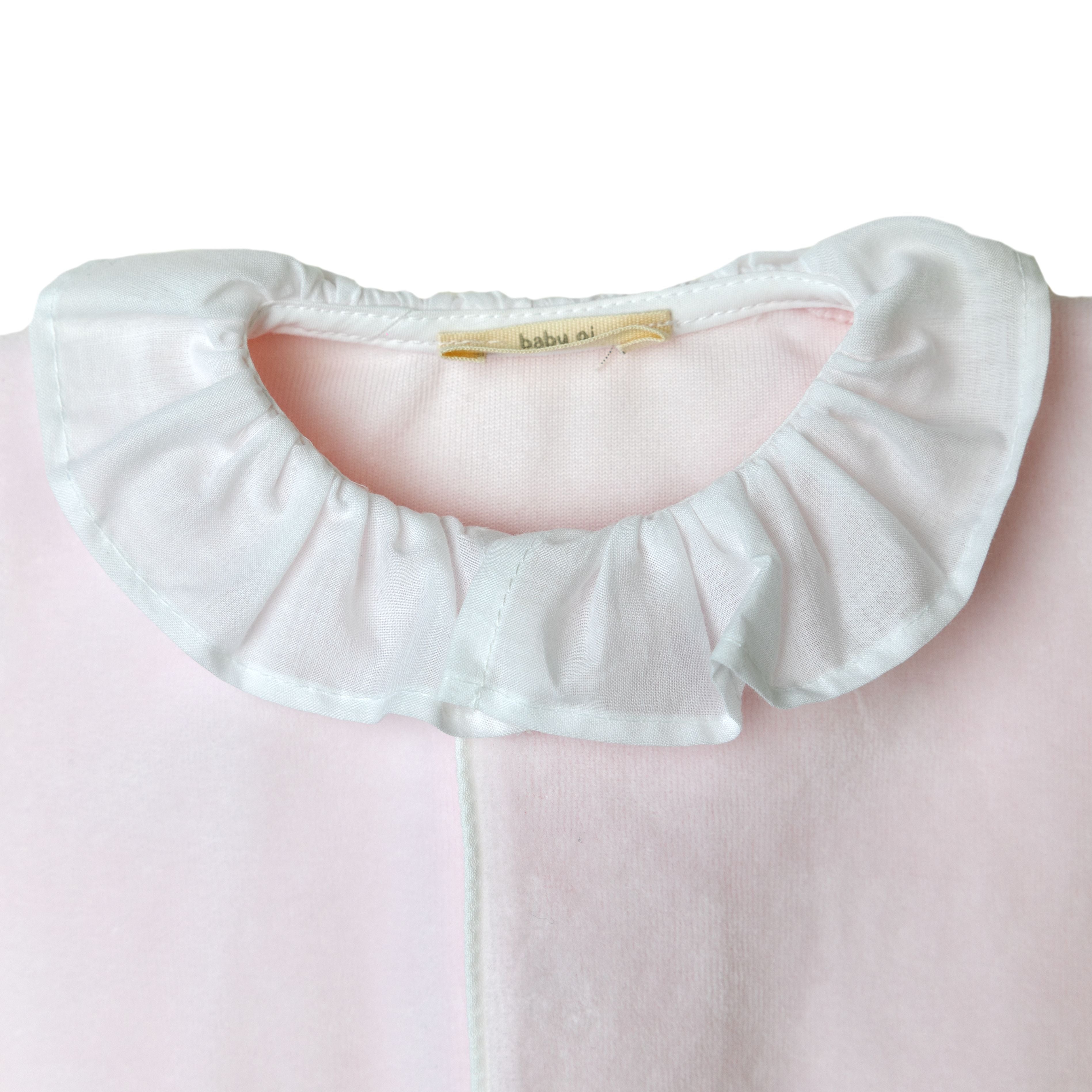 Strampler - Engelhafte, rosa Rüschen aus Velours
