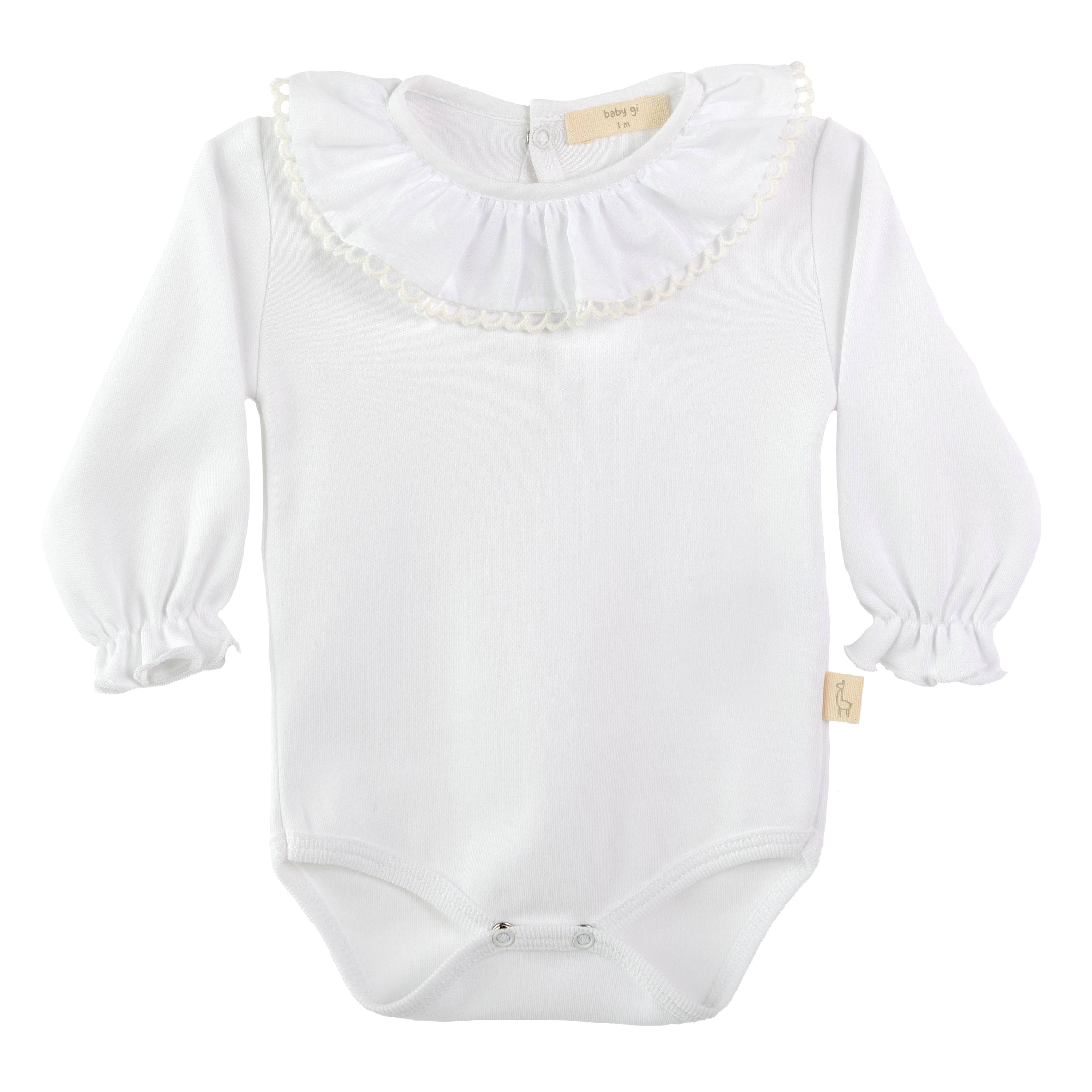 Bodysuit - Frill Loop White