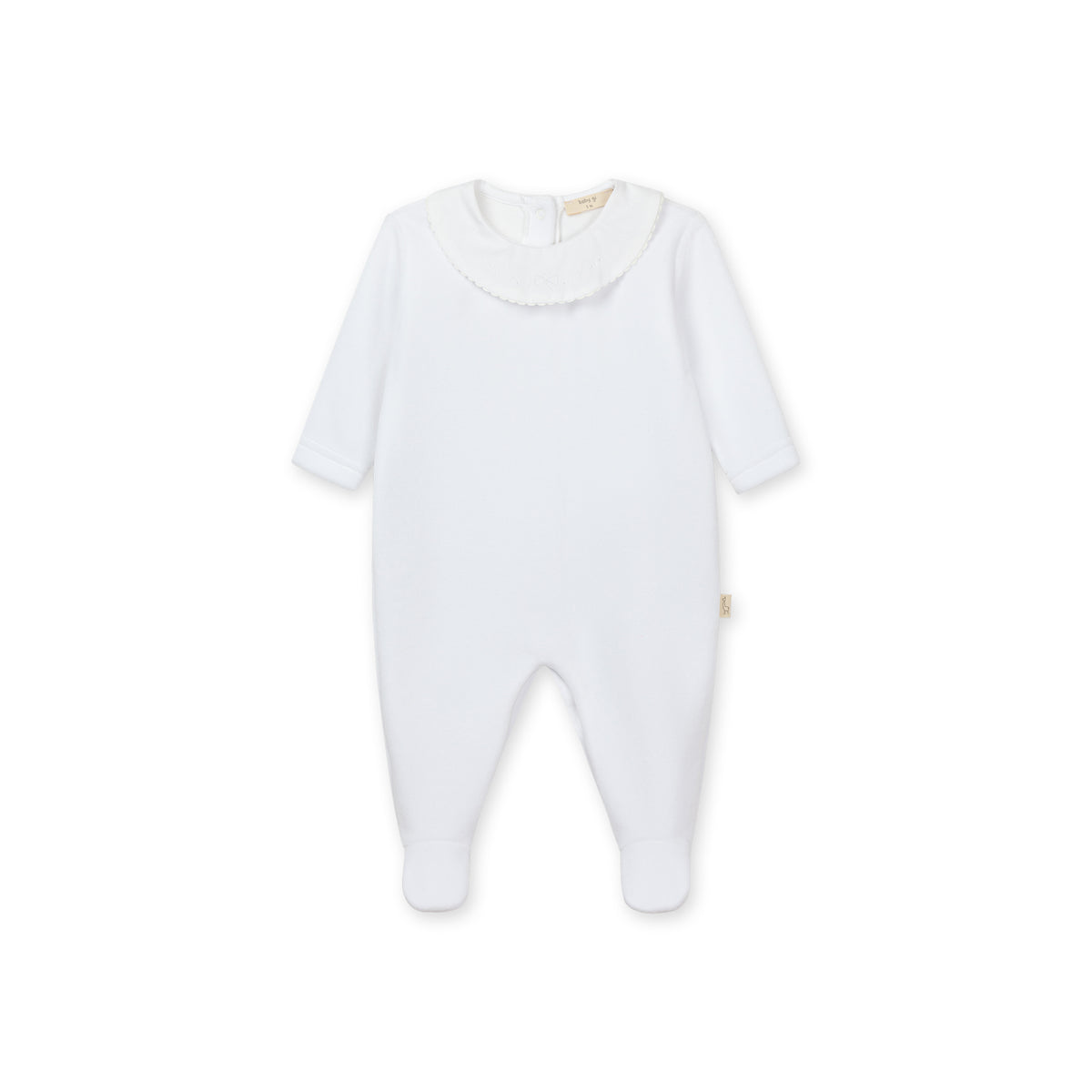 Babygrow - White Bow Collar