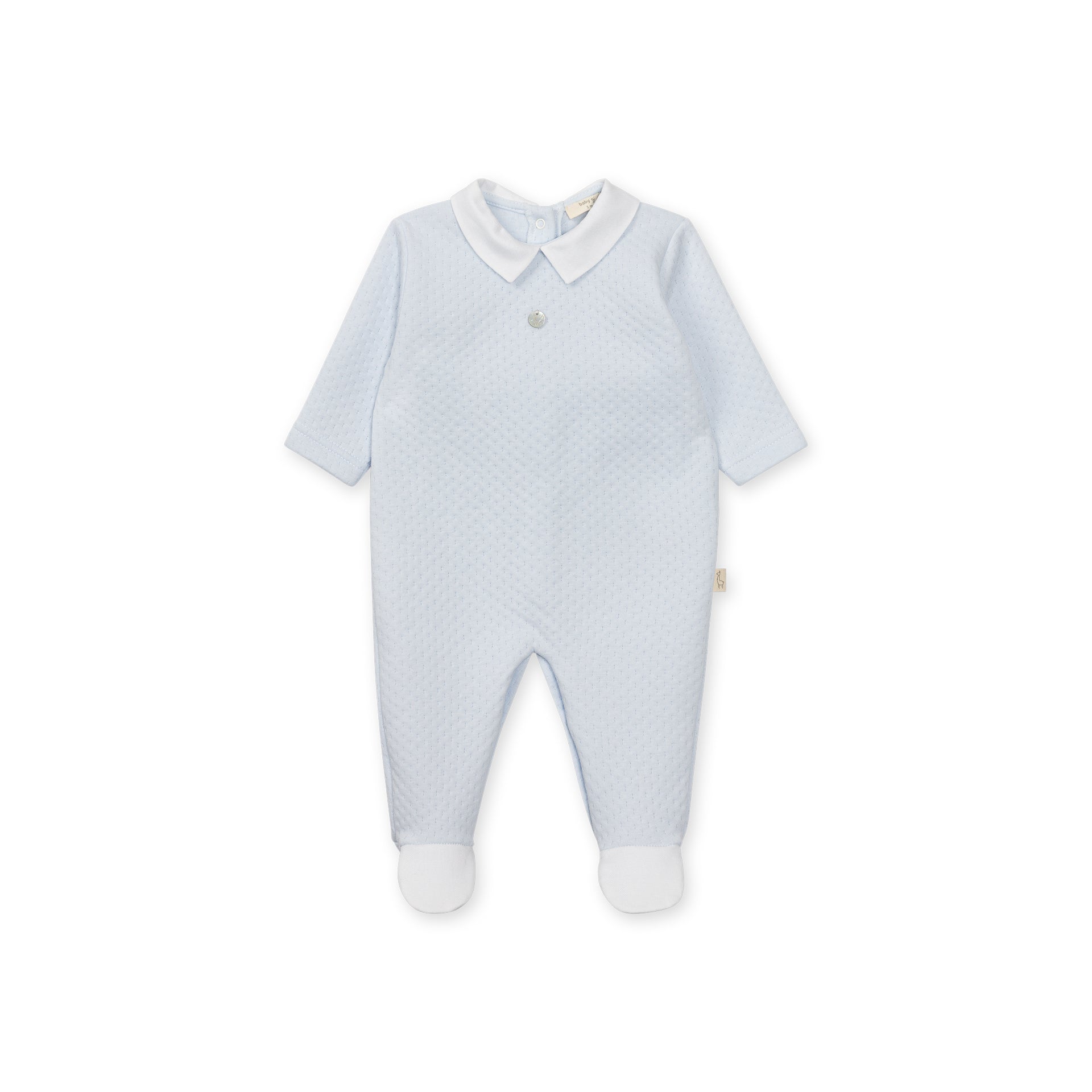 Babygrow - Blue Jacquard