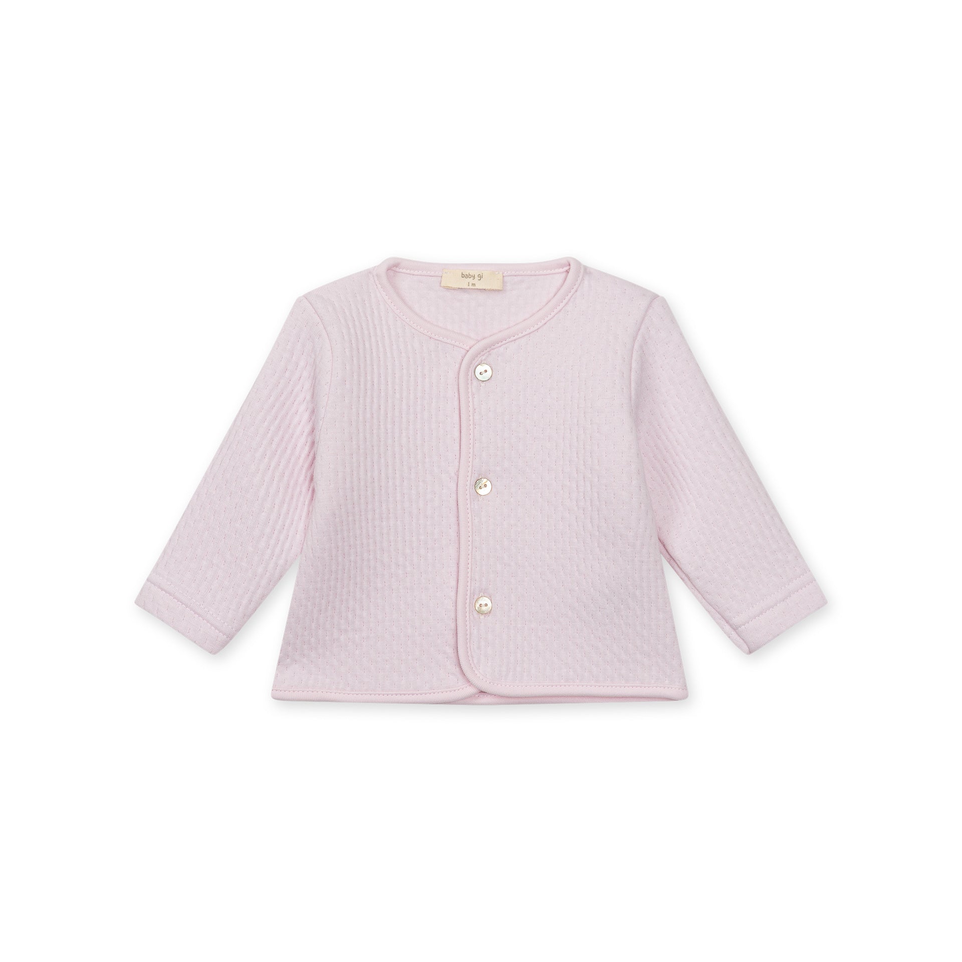 Cardigan Set - Jacquard Pink