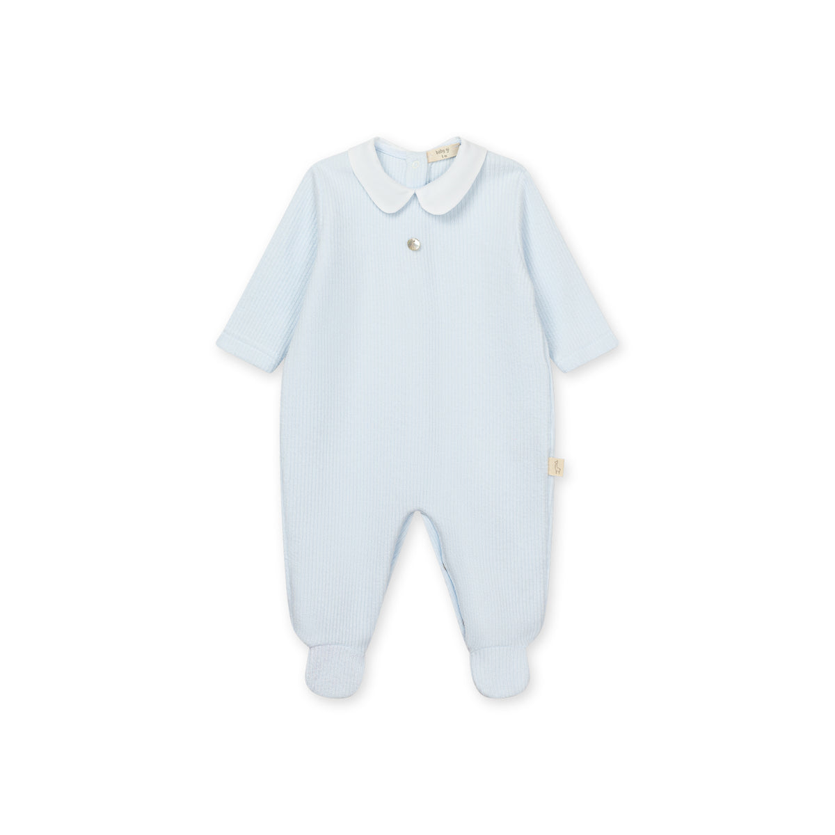 Babygrow - Blue Ribbed - Over The Moon
