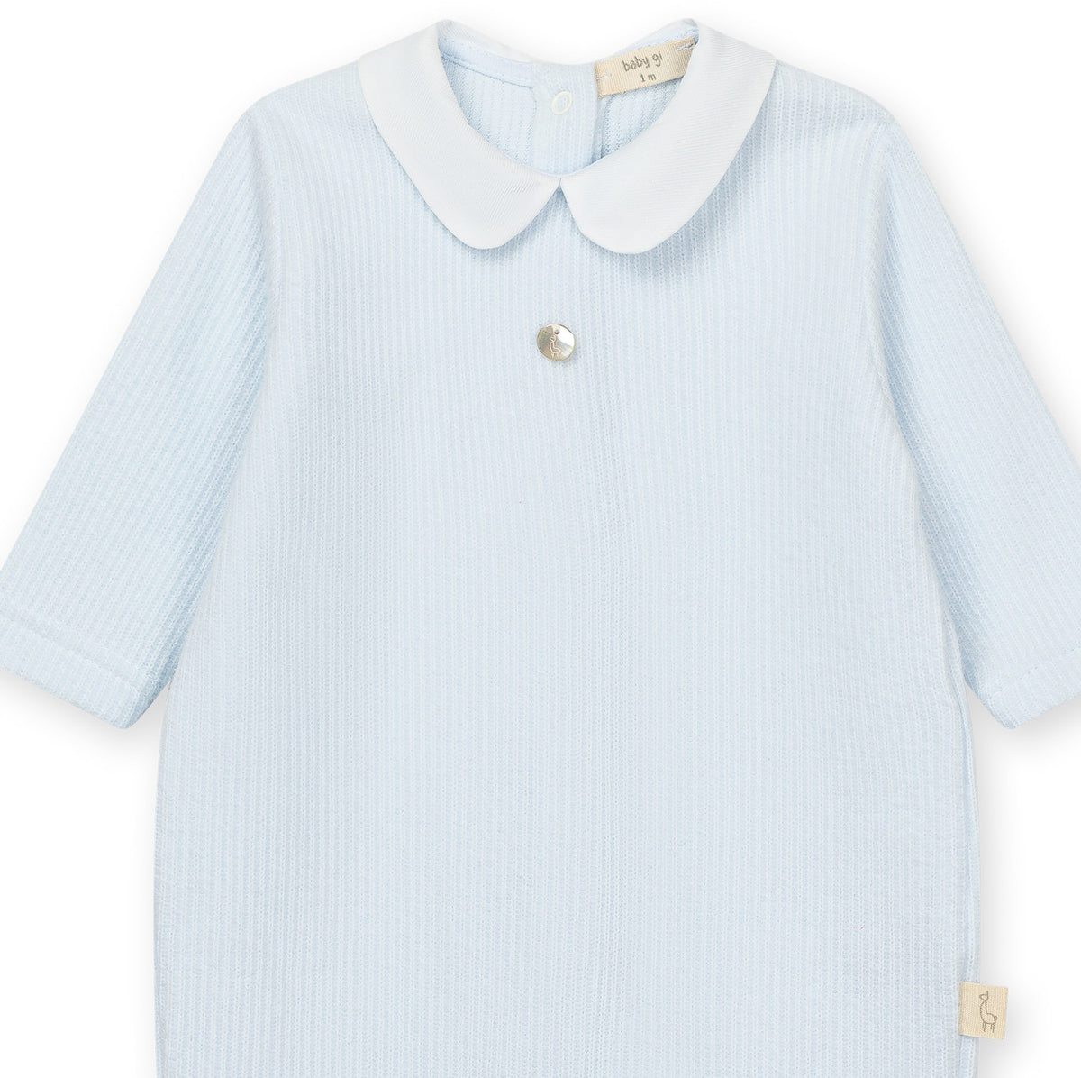 Babygrow - Blue Ribbed - Over The Moon