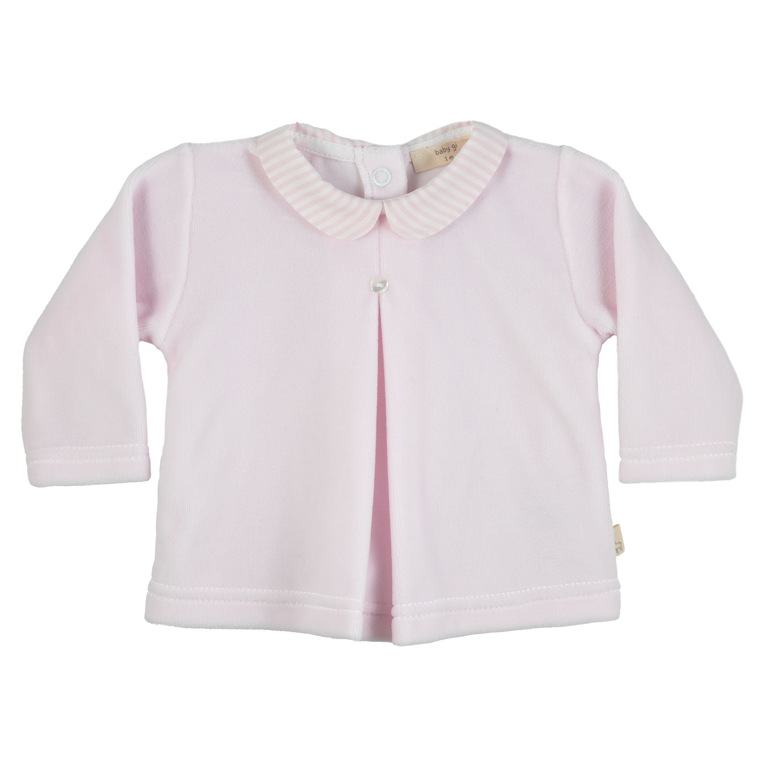 Two Piece Set - Classic Velour with Striped Collar