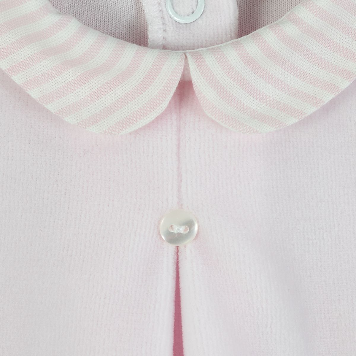 Two Piece Set - Classic Velour with Striped Collar