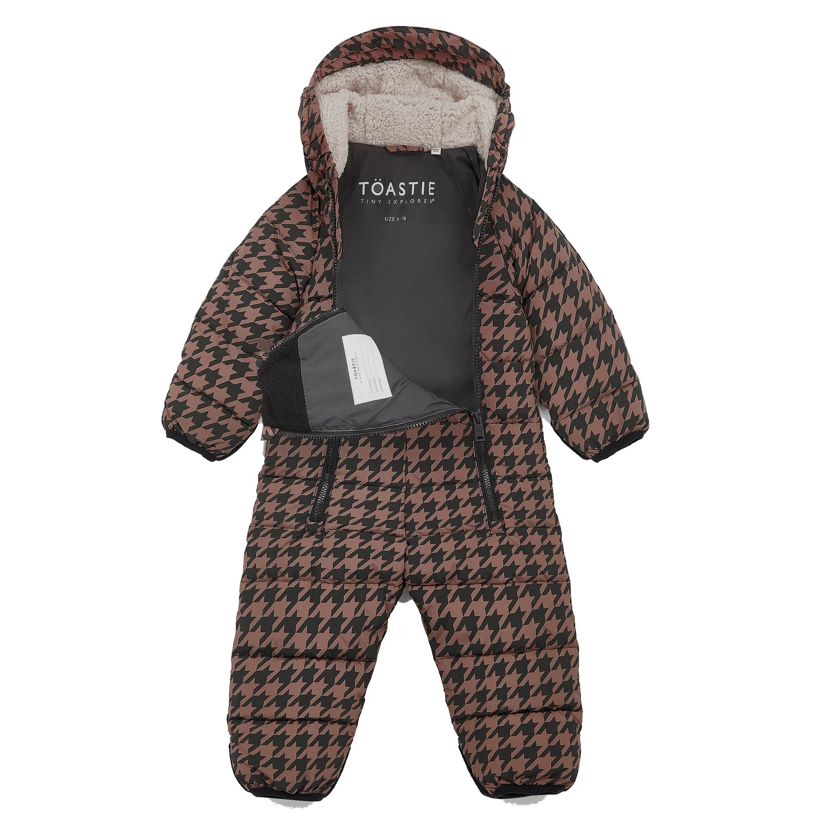 Cloud Onesie Toffee Houndstooth