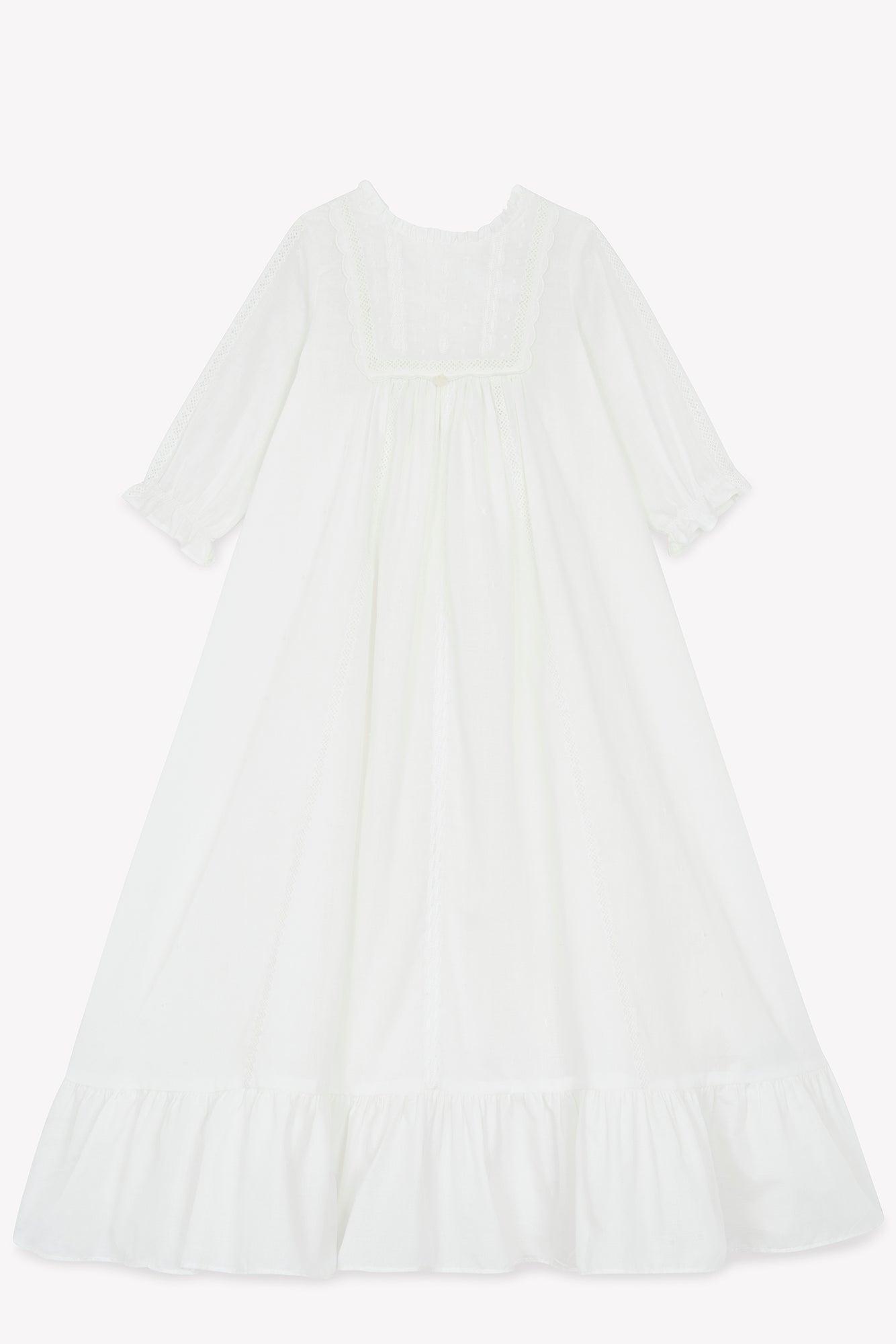 Christening Gown - Cotton Embroidered Pearl / T1