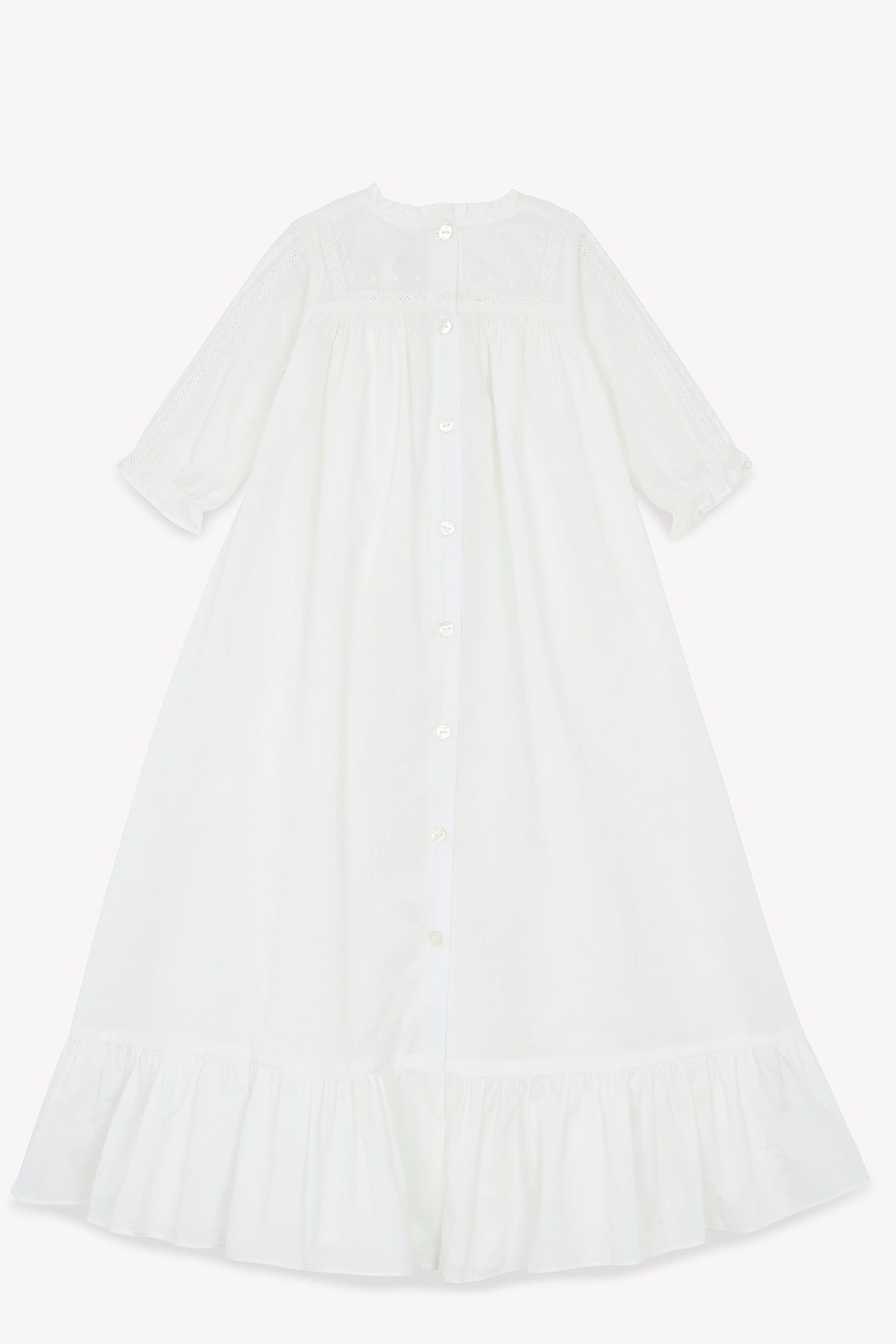 Christening Gown - Cotton Embroidered Pearl / T1