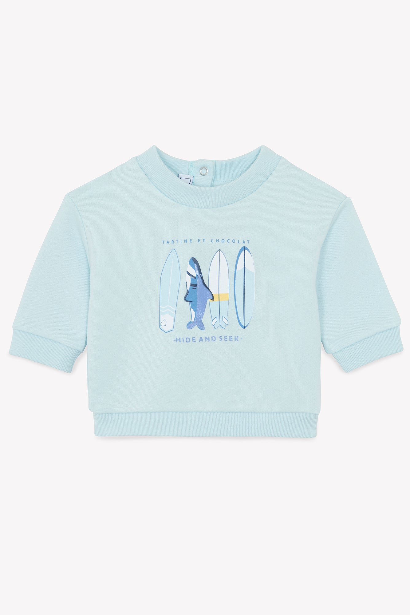 Sweatshirt - Aqua Illustration Surf Aqua / 6M