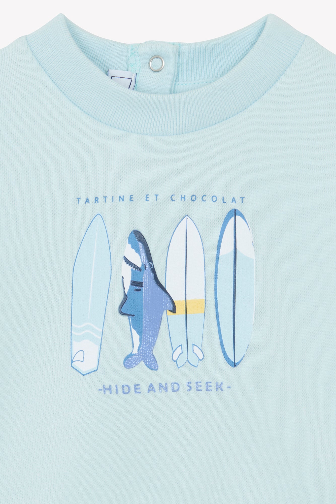 Sweatshirt - Aqua Illustration Surf Aqua / 6M