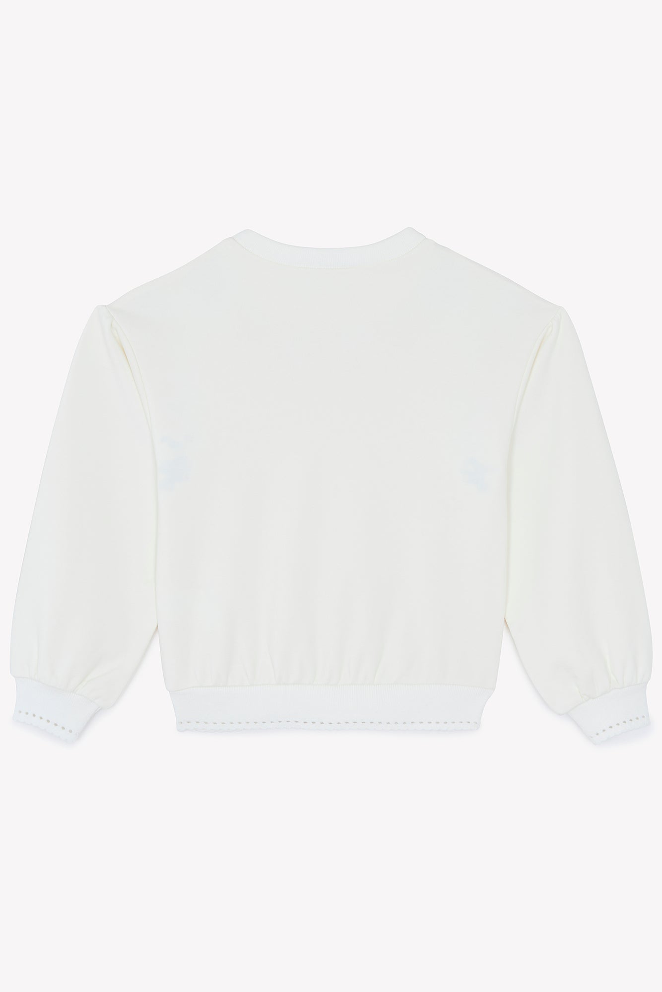 Sweatshirt - Ecru Embroidery Flowery Pearl / 5Y