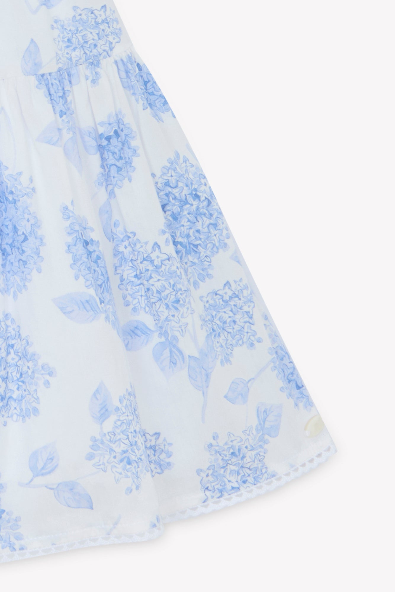 Dress - Blue Print Flowery Washed Blue / 4Y