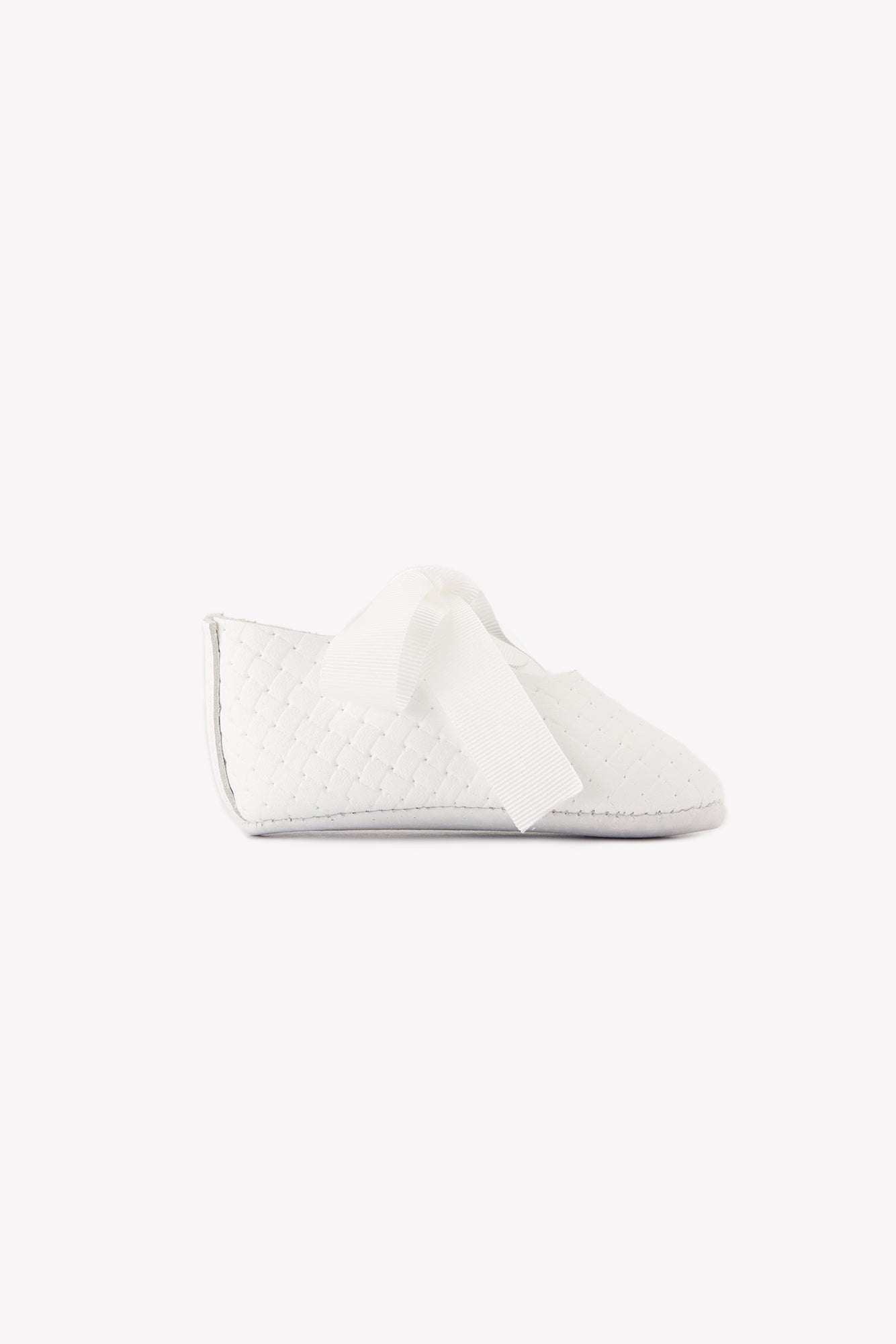 Baby Shoes - White Knot Leather White / 15/16