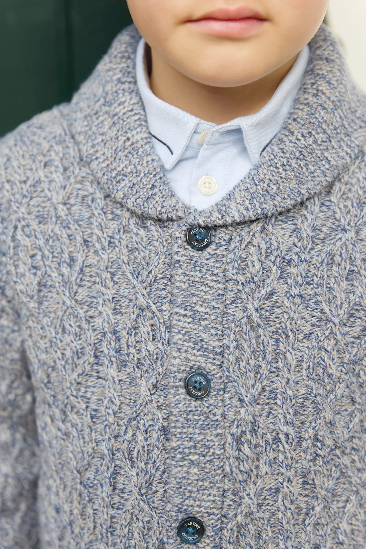 Cardigan - Ice Blue Button Up