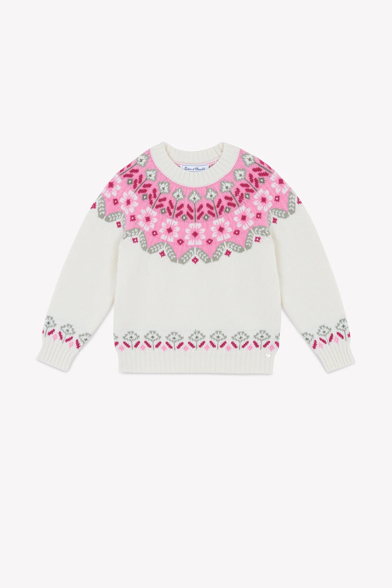 Jumper - Nacre Jacquard Pink